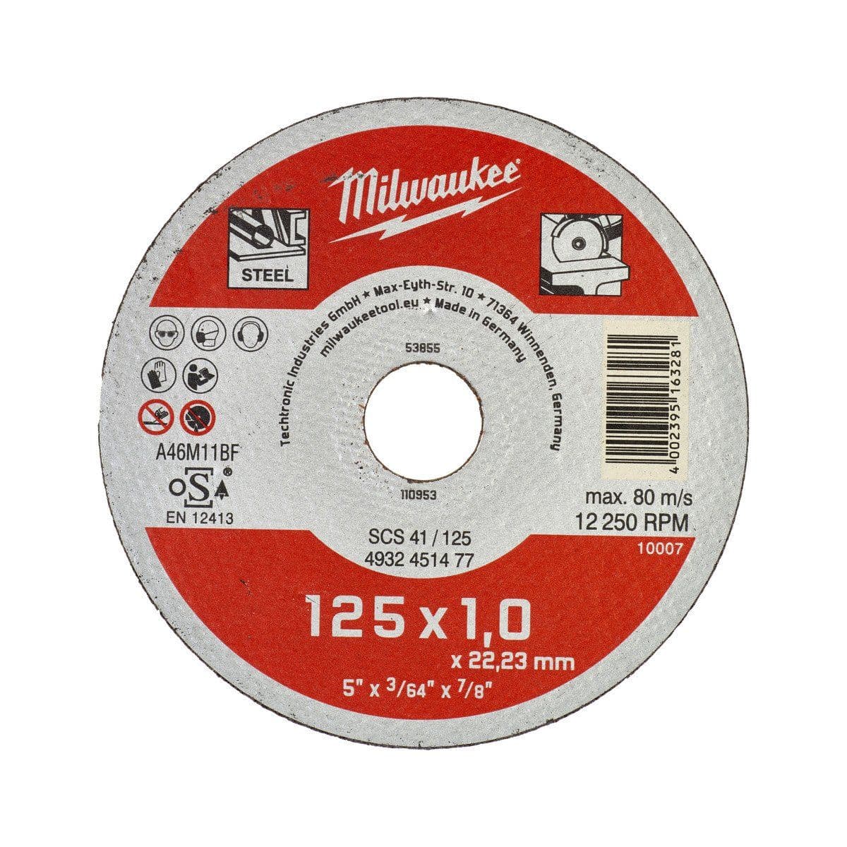 Диск SCS 41 / 125 x 1 x 22 мм - 200 шт - изображение 1