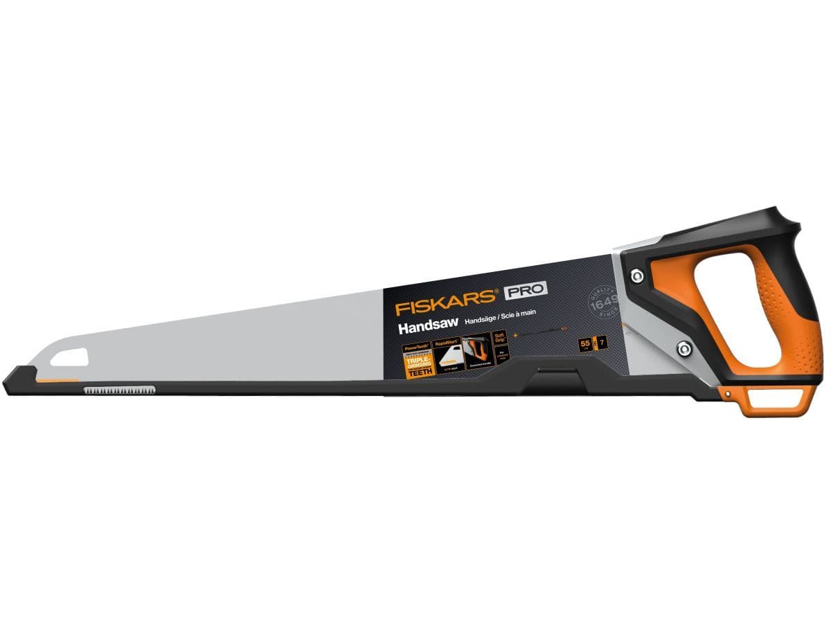 Ножовка по дереву PowerTooth 550мм 7 зубьев на дюйм FISKARS - изображение 3