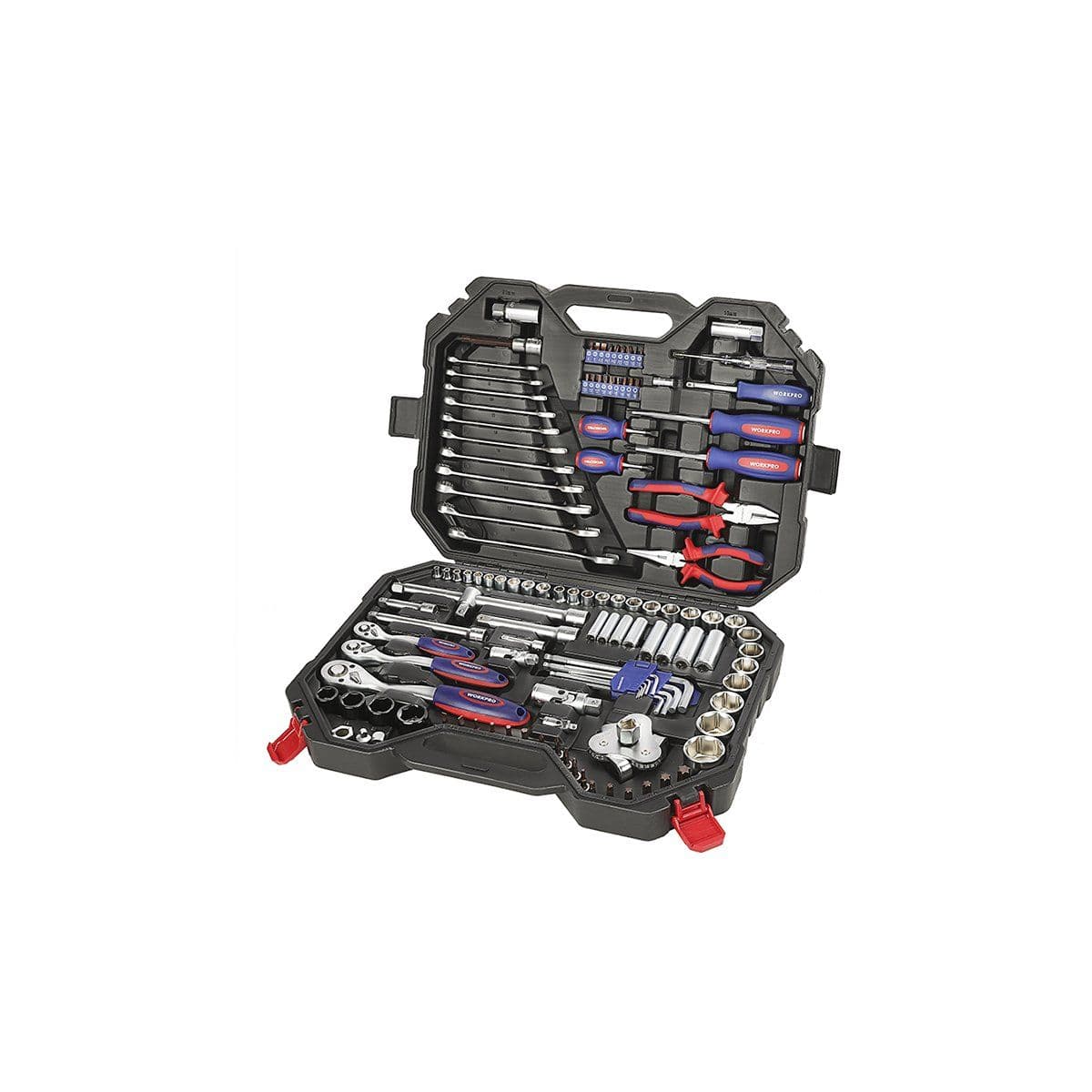 Набор головок 1/4", 3/8",1/2" и комбинир. ключей 123пр в кейсе - изображение 1
