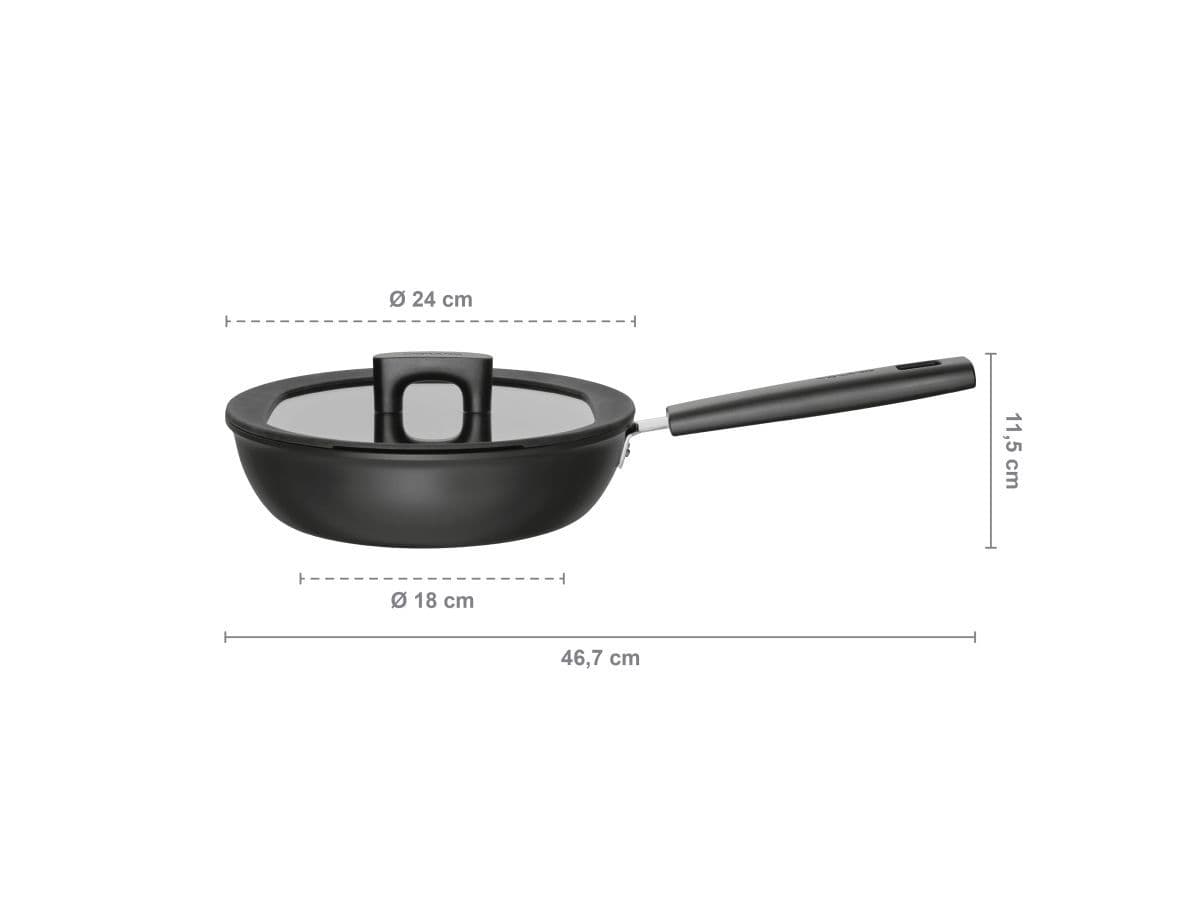 Сотейник с крышкой 24 см/2,2л Hard Face FISKARS - изображение 2