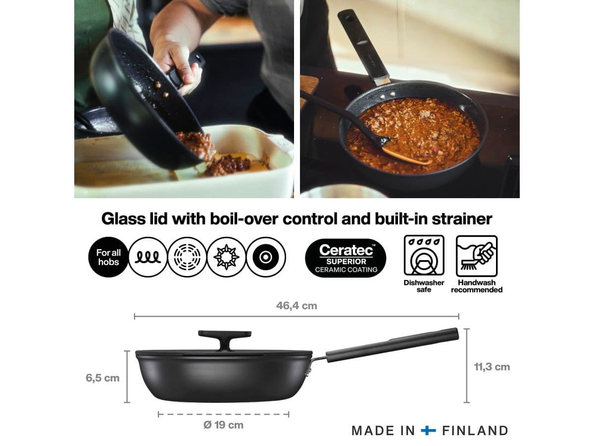Сотейник с крышкой 24 см Hard Face FISKARS - изображение 5