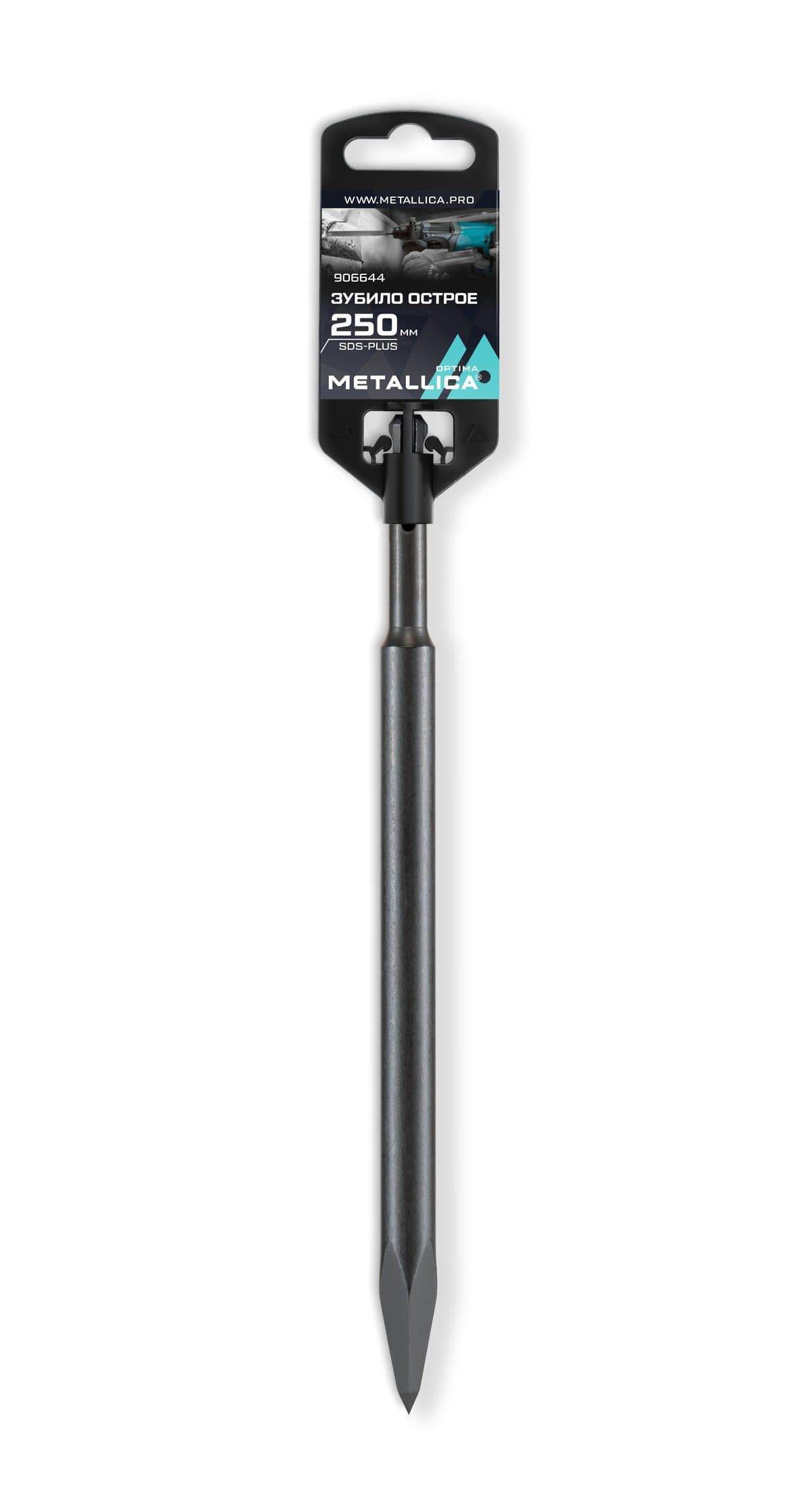 Зубило пикообразное SDS-plus METALLICA Optima 250/200 мм, по бетону - изображение 1