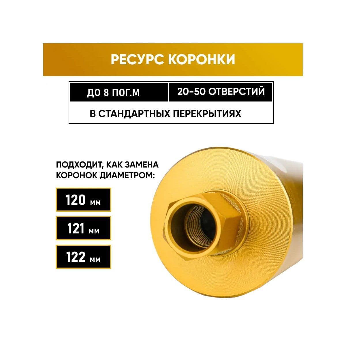 Коронка алмазная 1 1/4" 120х400 - изображение 6