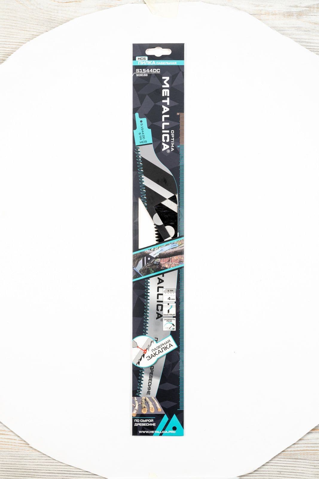Пилка сабельная METALLICA Optima S1544DC 370/280мм, шаг 4,2 мм, HCS-LQ для обрезки ветвей 1 шт - изображение 1