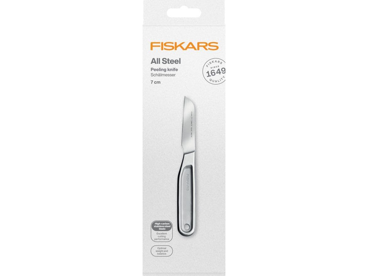 Нож для чистки 7см цельнометаллический All Steel Fiskars - изображение 3