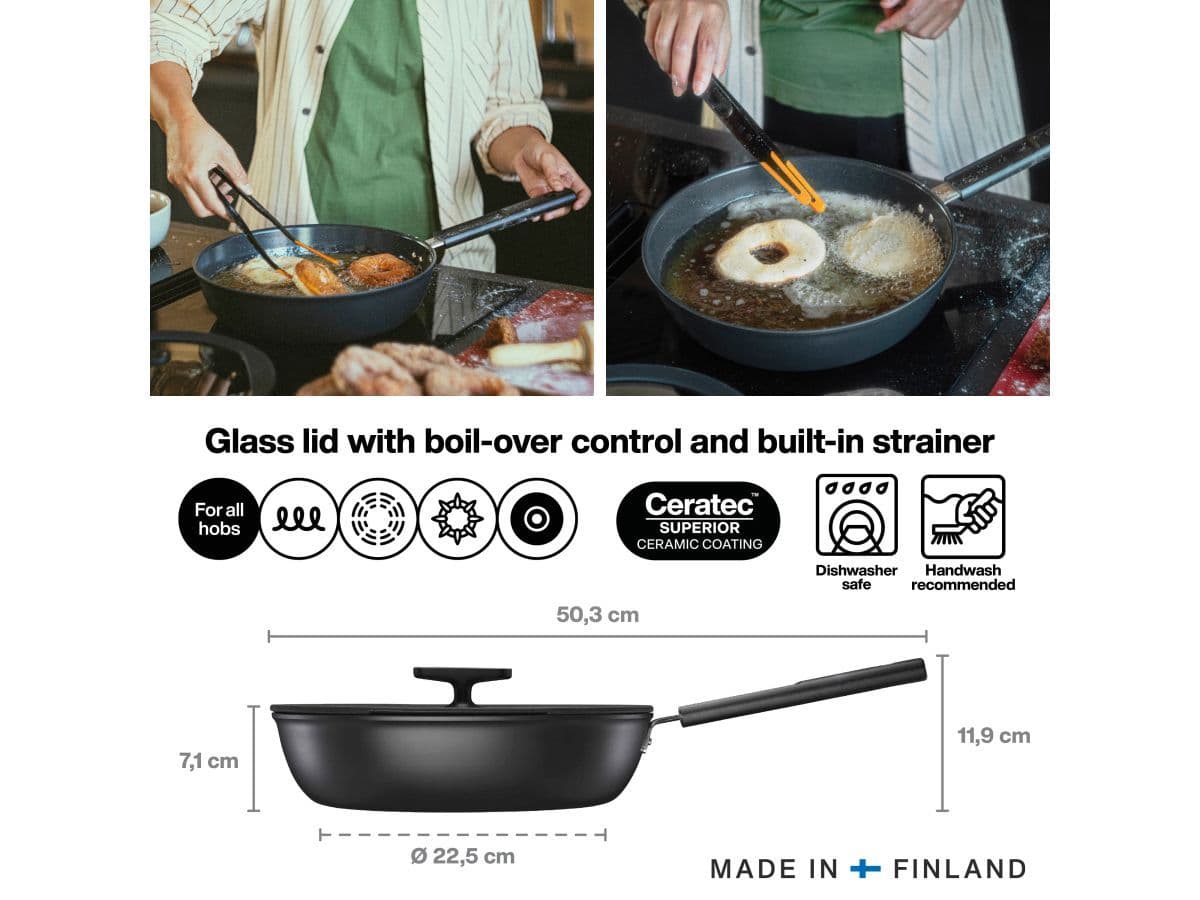 Сотейник с крышкой 28см Hard Face FISKARS - изображение 5