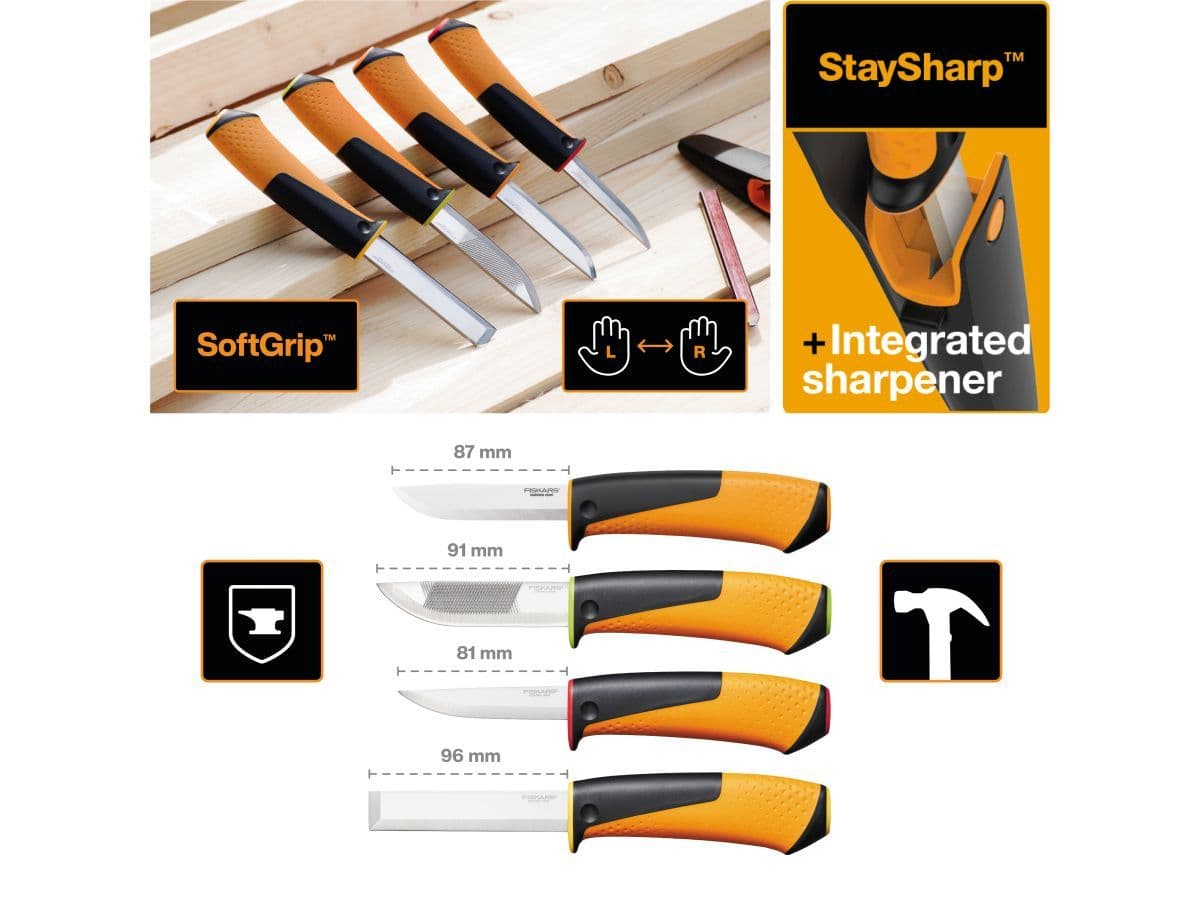 Нож для тяжелых работ с точилкой FISKARS - изображение 6