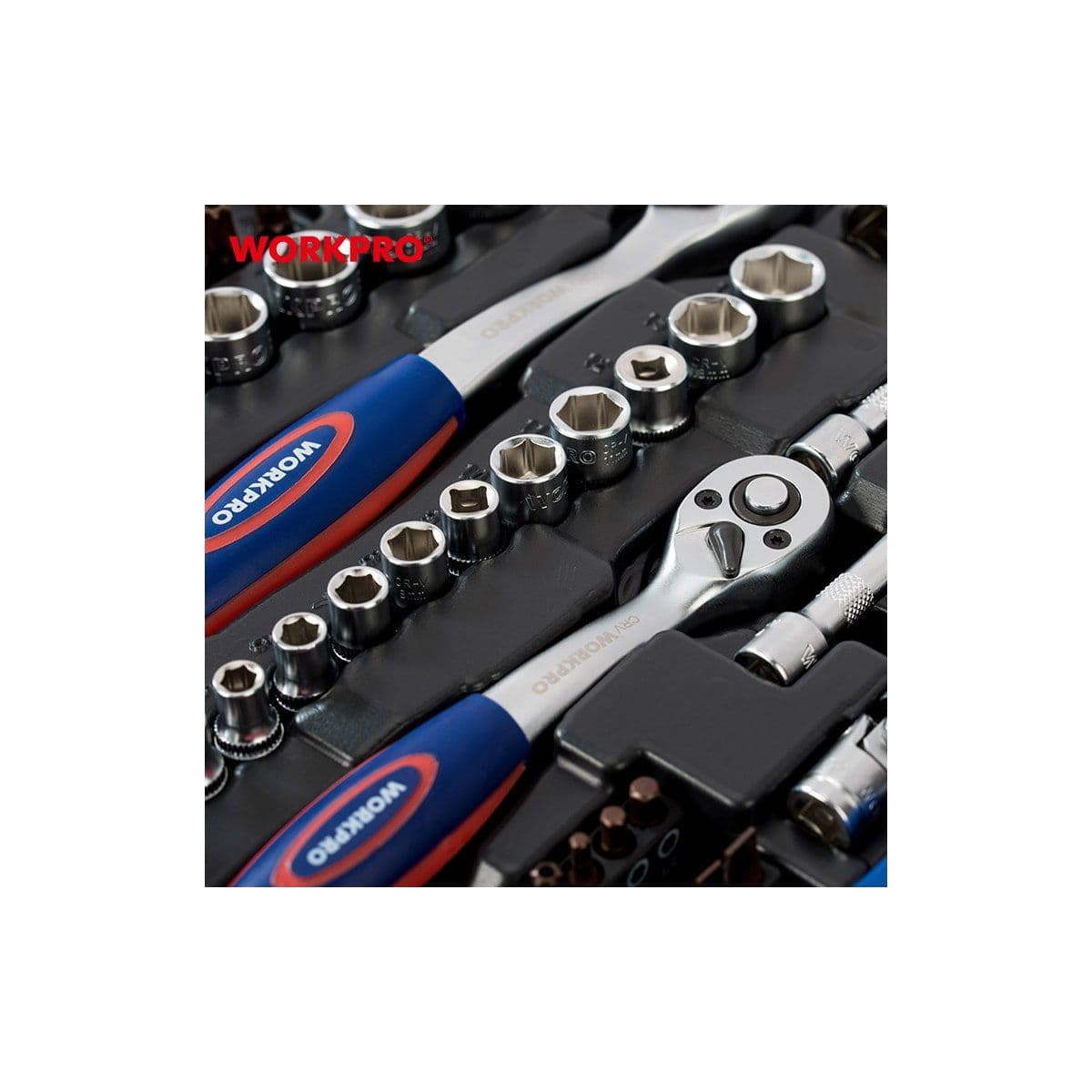 Набор головок 1/4", 3/8",1/2" и инструмента 172пр в кейсе - изображение 21