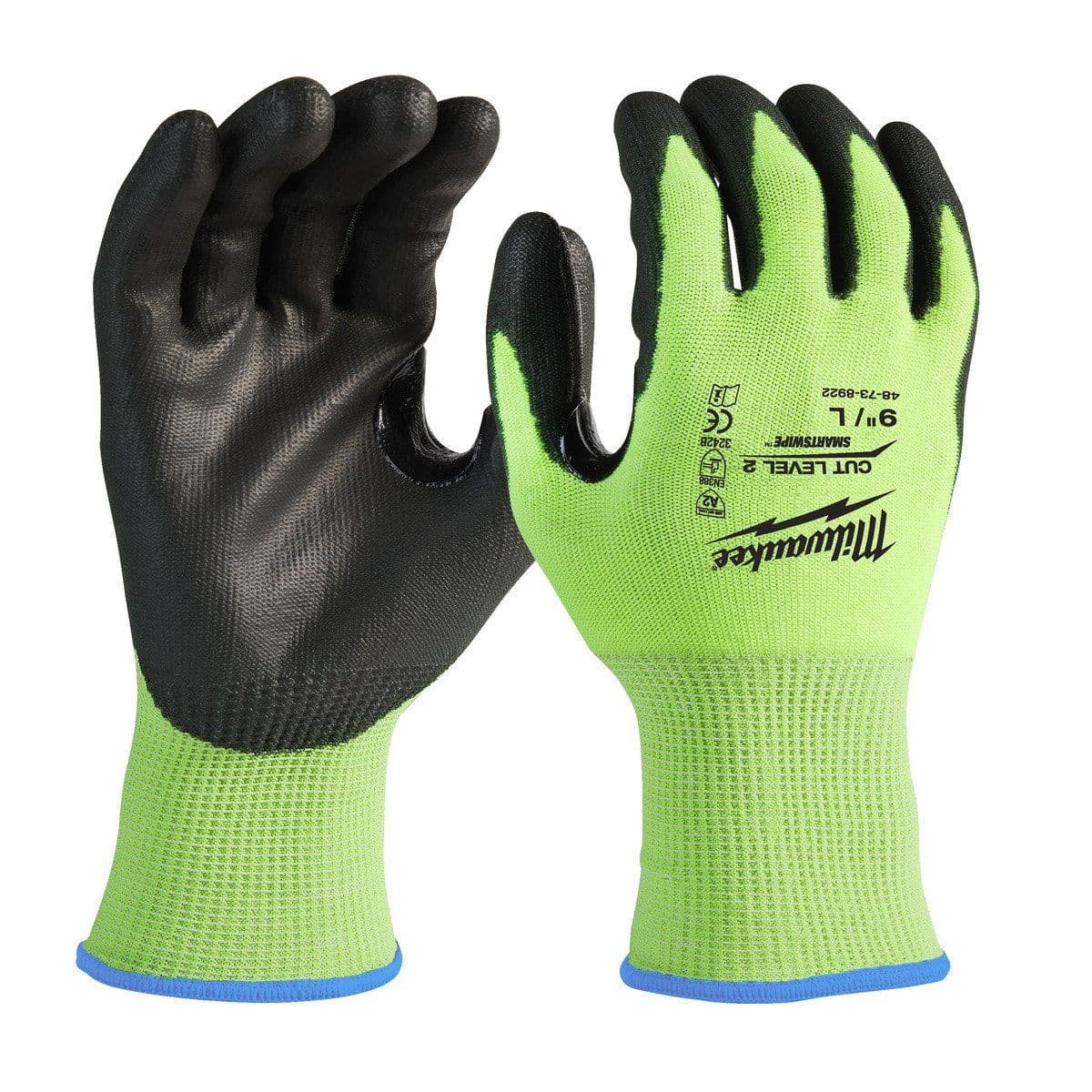 Перчатки защитные Hi-Vis Cut level (Хай Виз Кат Левел) 2/B, XL/10 - изображение 1