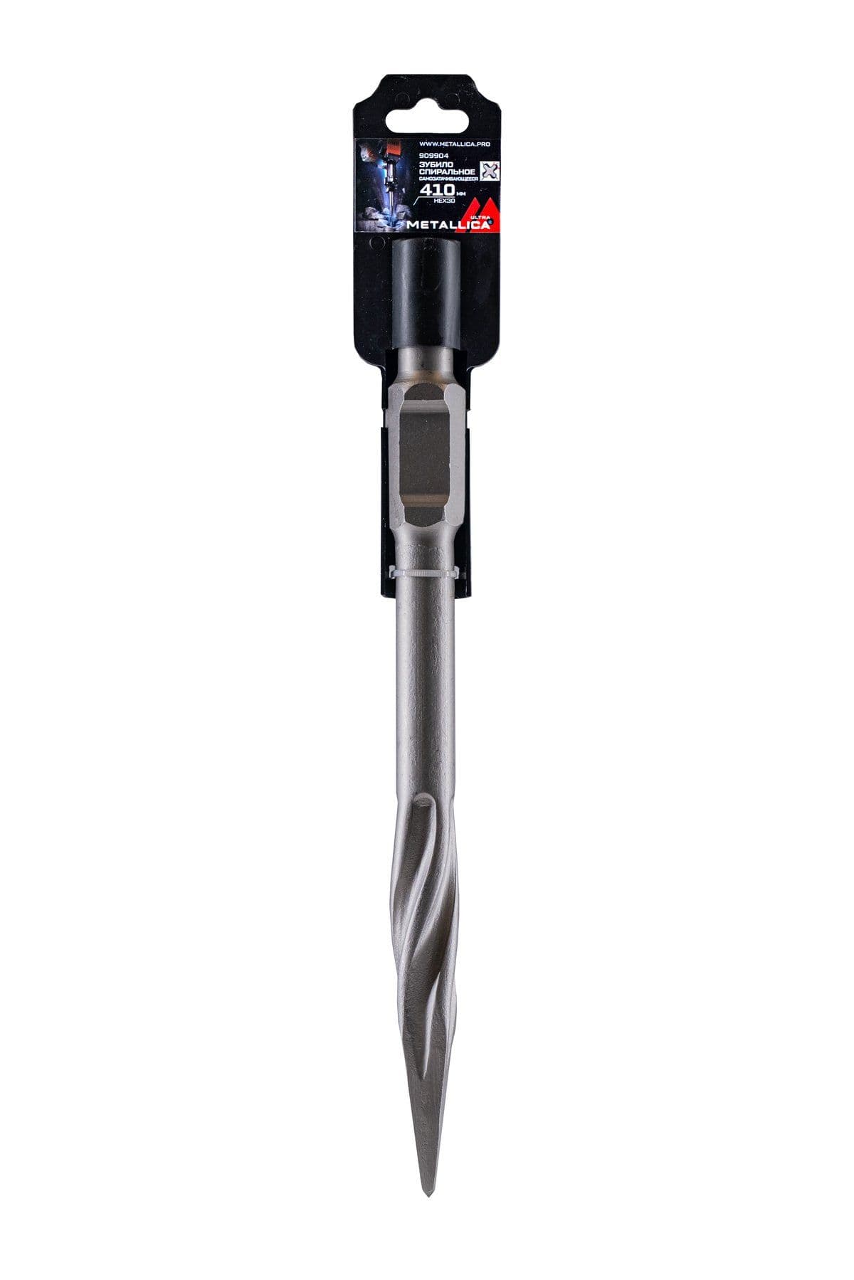 Зубило пикообразное СПИРАЛЬНОЕ самозатачивающееся HEX-30 METALLICA Ultra 410/270 мм, по бетону - изображение 1