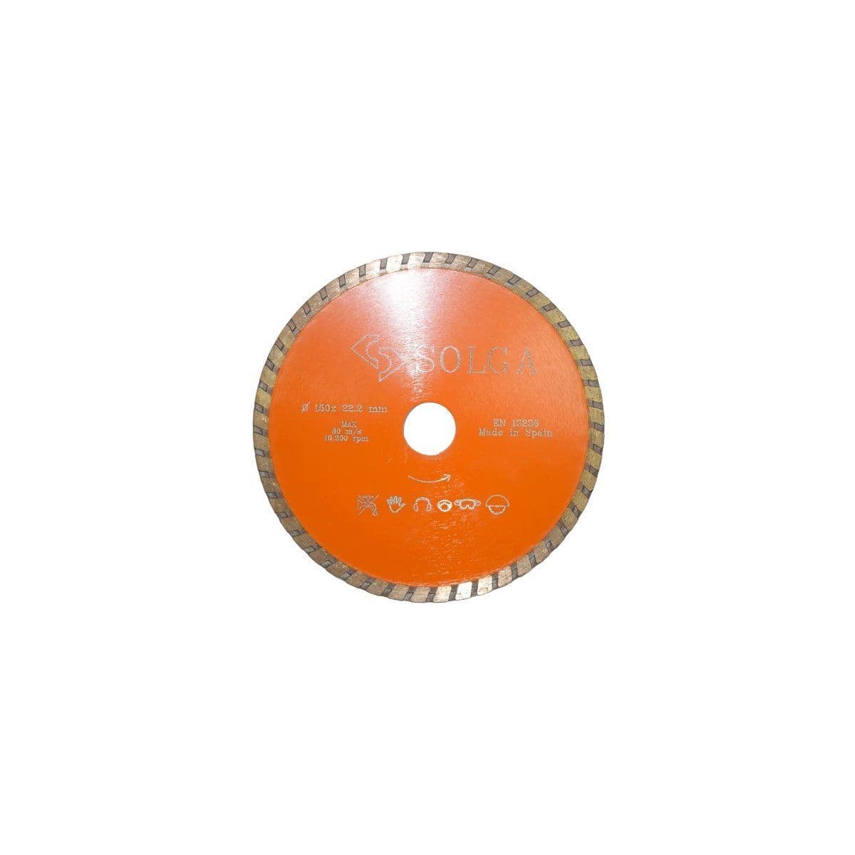 Диск алмазный СОЛГА ДИАМАНТ (Solga Diamant) БЕЙСИК (BASIC) турбо по железобетону 150х22,23 мм (10802150) - изображение 1