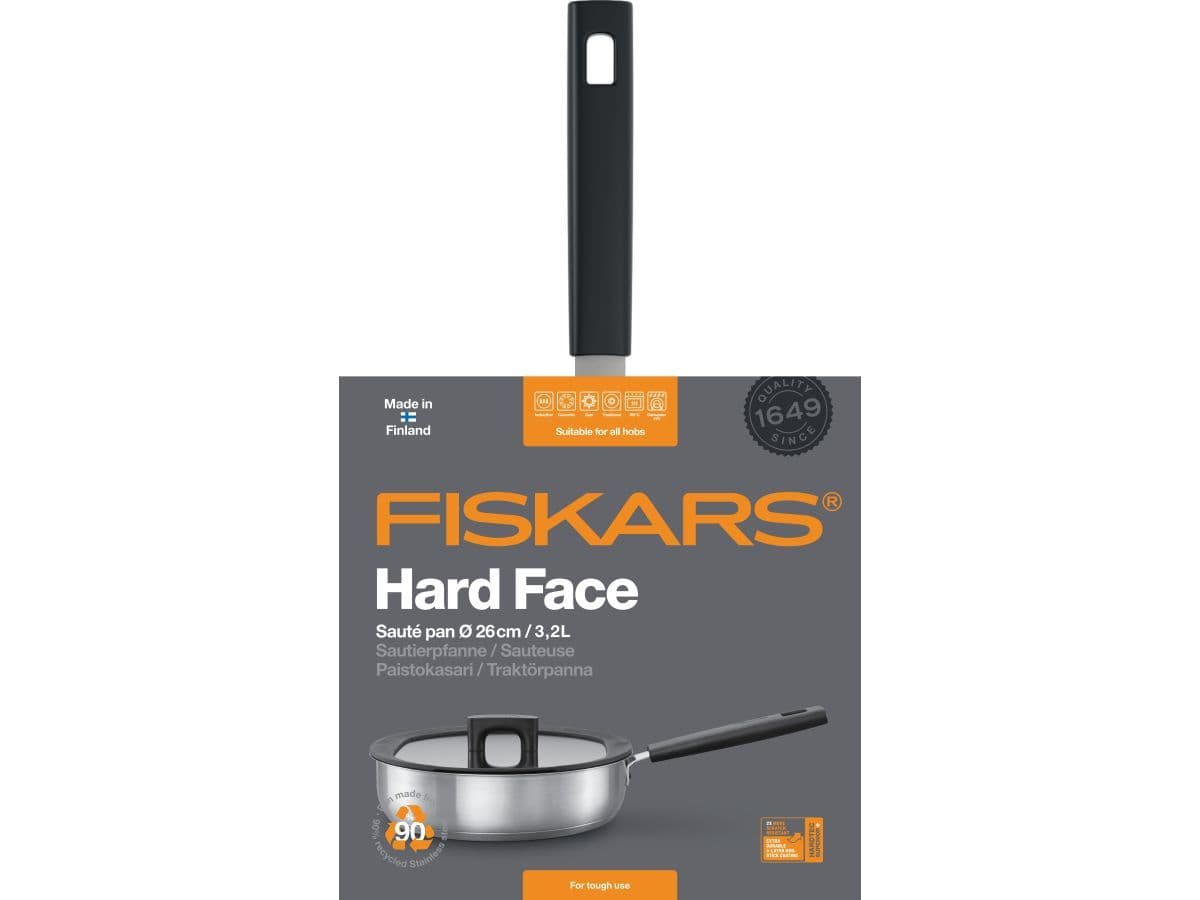 Сковорода с крышкой 26 см Hard Face Steel Fiskars - изображение 4