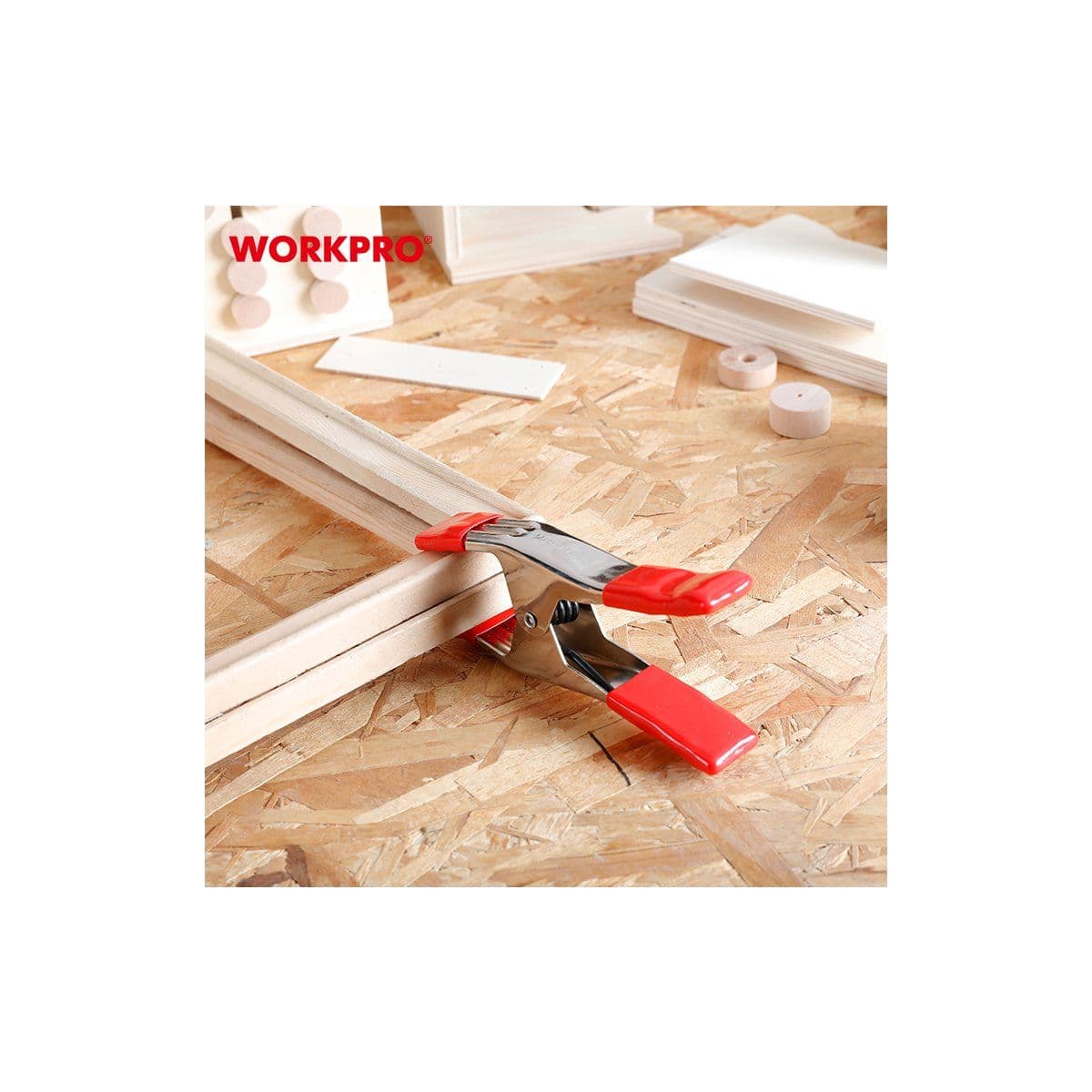 СТАЛЬНОЙ ПРУЖИННЫЙ ЗАЖИМ WORKPRO0 50MM - изображение 8