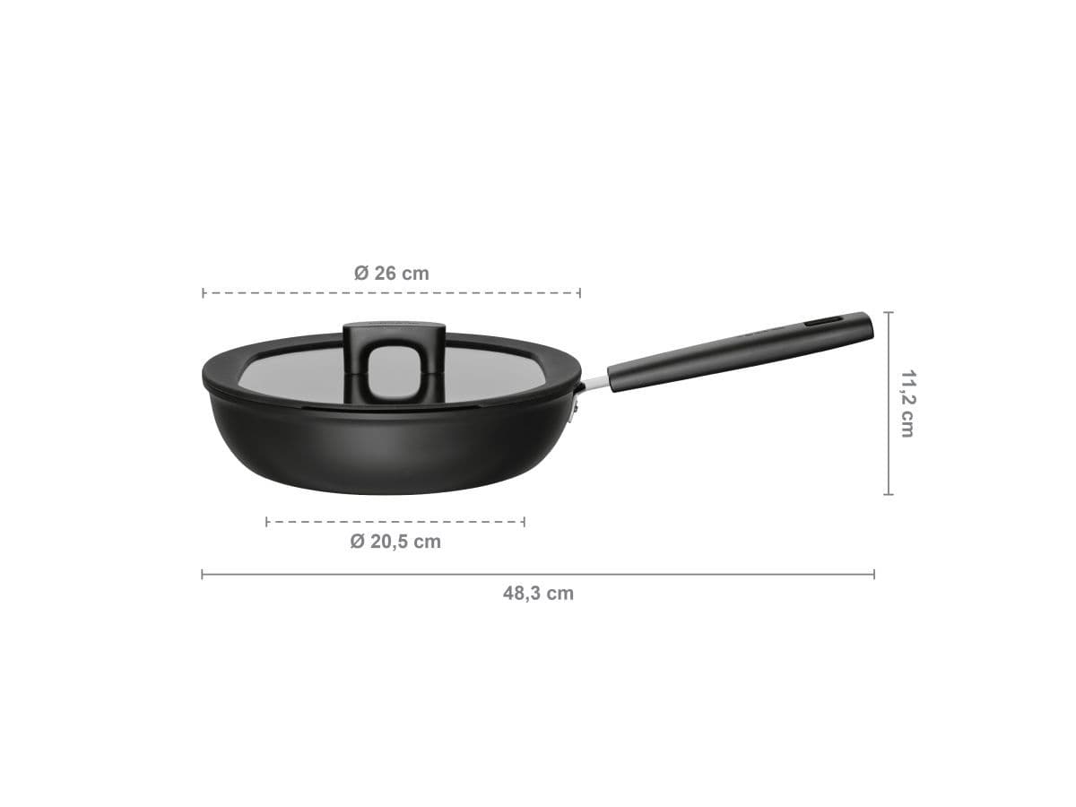 Сотейник с крышкой 26 см/2,8л Hard Face FISKARS - изображение 2