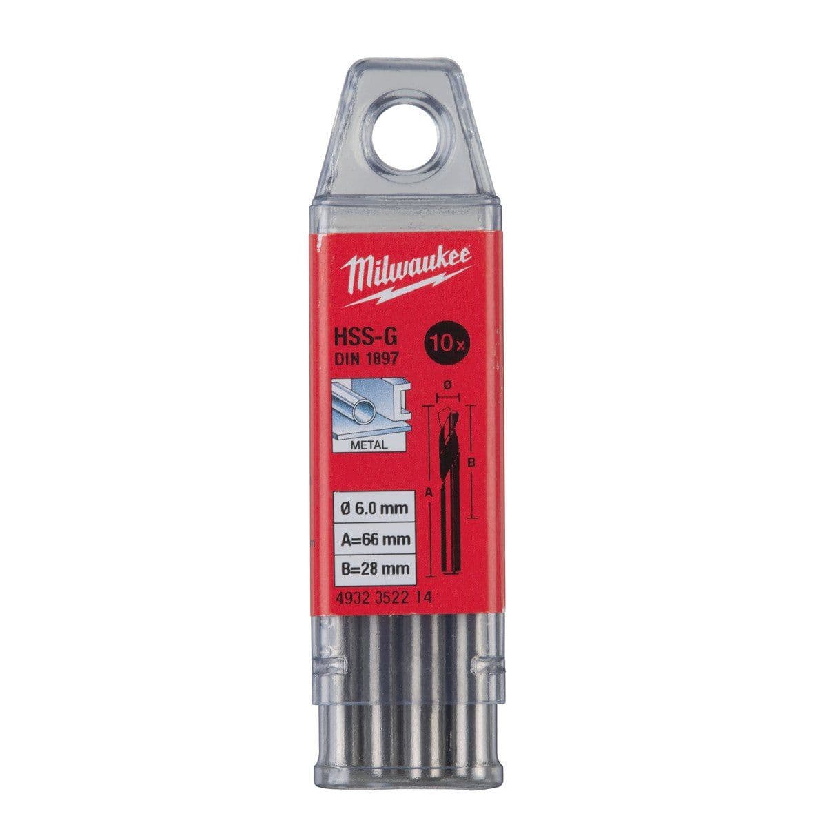Сверло HSSGS 6.00 x 66 - 10 шт - изображение 2