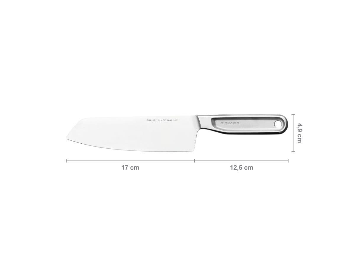 Нож сантоку  17см цельнометаллический All Steel Fiskars - изображение 2