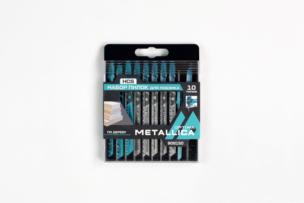 Набор пилок д/лобзика METALLICA Optima  №3 по дереву, в пласт. коробке, 10шт - изображение 1