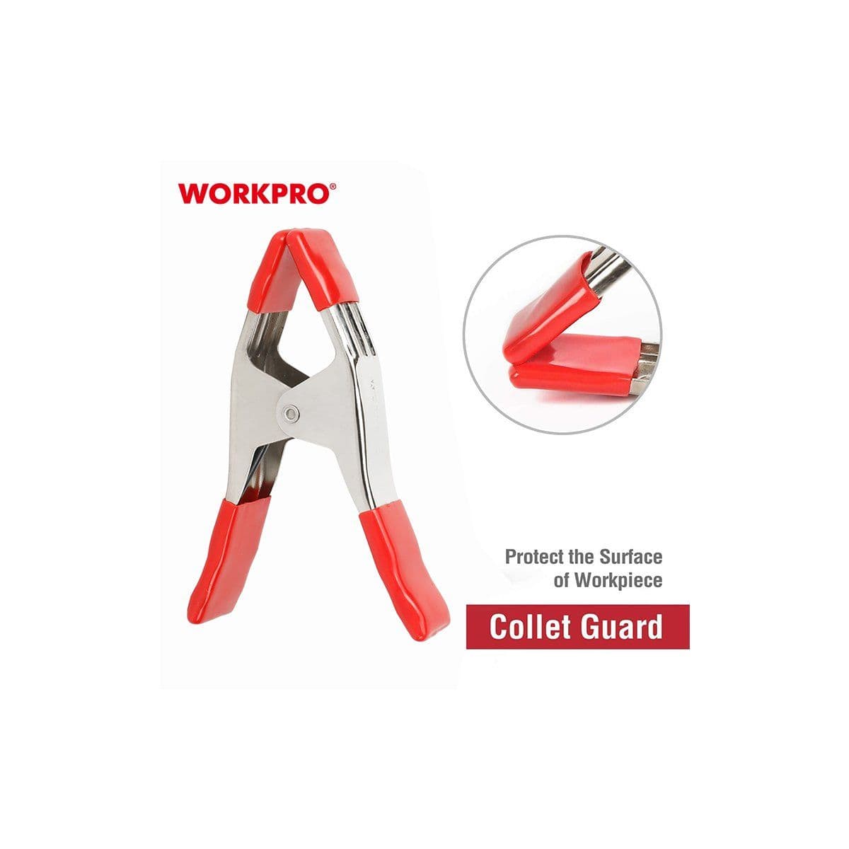 СТАЛЬНОЙ ПРУЖИННЫЙ ЗАЖИМ WORKPRO0 50MM - изображение 4