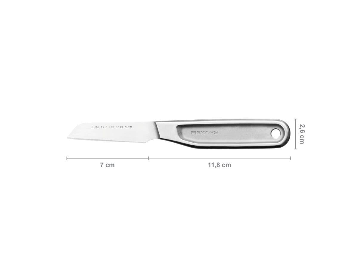 Нож для чистки 7см цельнометаллический All Steel Fiskars - изображение 2