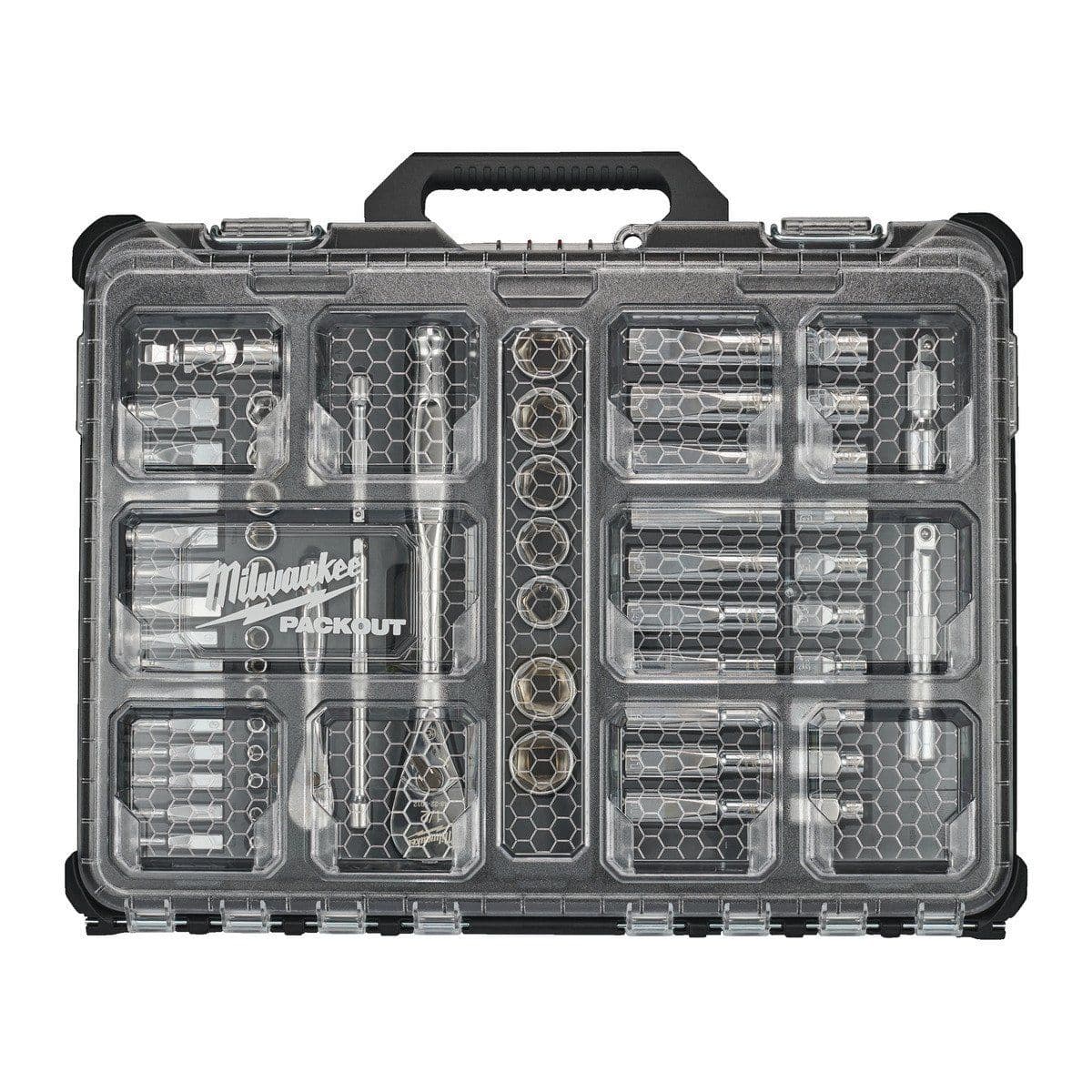 Головки 1/2" и 1/4" с воротками с трещоткой набор 63ед. в органайзере PACKOUT™ - изображение 1