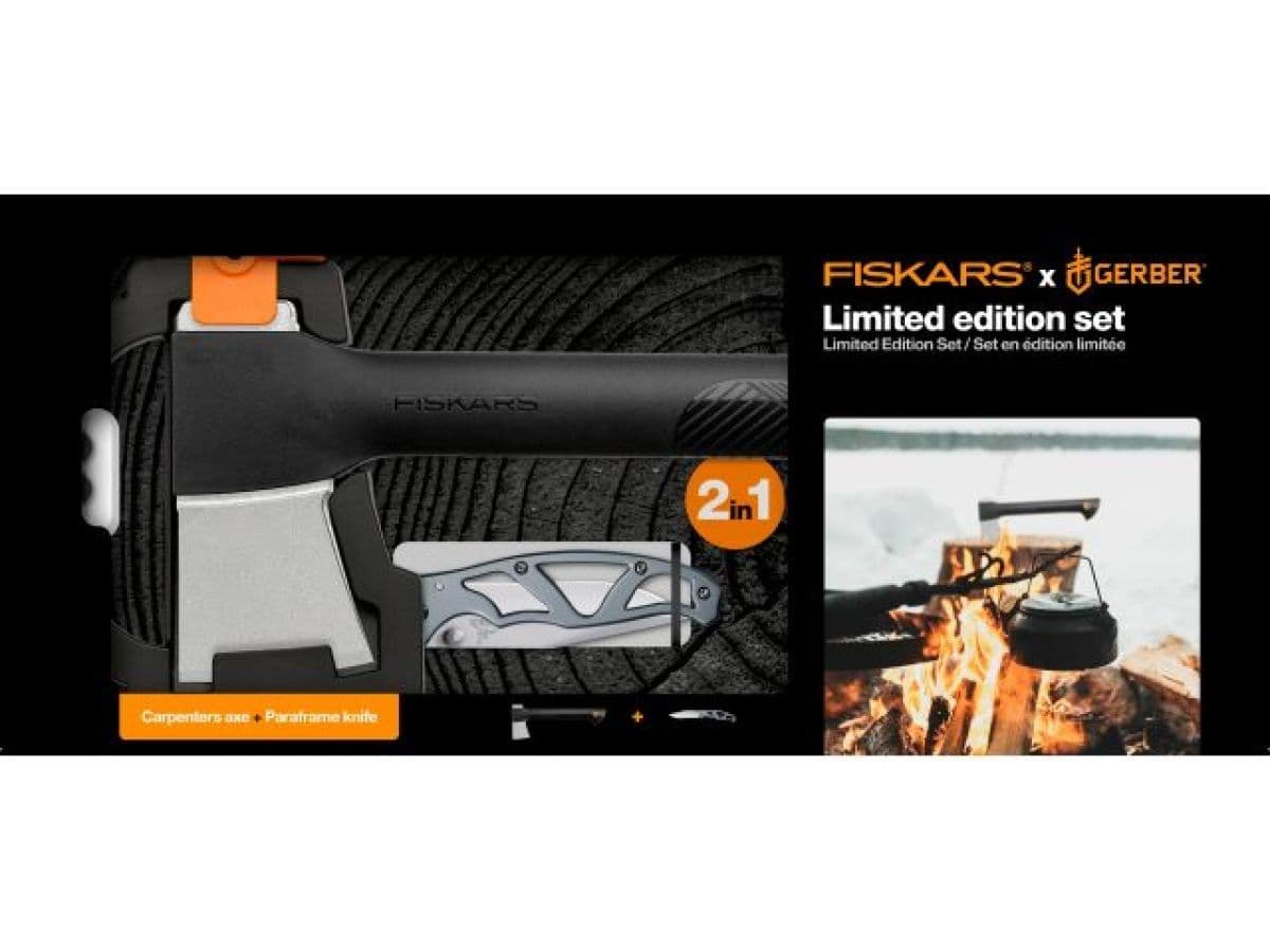 Топор A6 FISKARS + нож Paraframe (комплект) - изображение 1