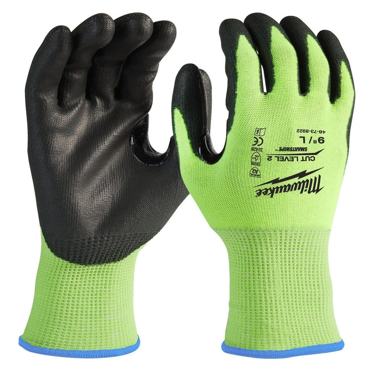 Перчатки защитные Hi-Vis Cut level (Хай Виз Кат Левел) 2/B, S/7 - изображение 1