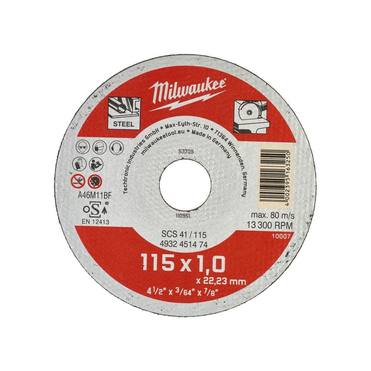 Диск SCS 41 / 115 x 1 x 22 мм - 200 шт - изображение 1