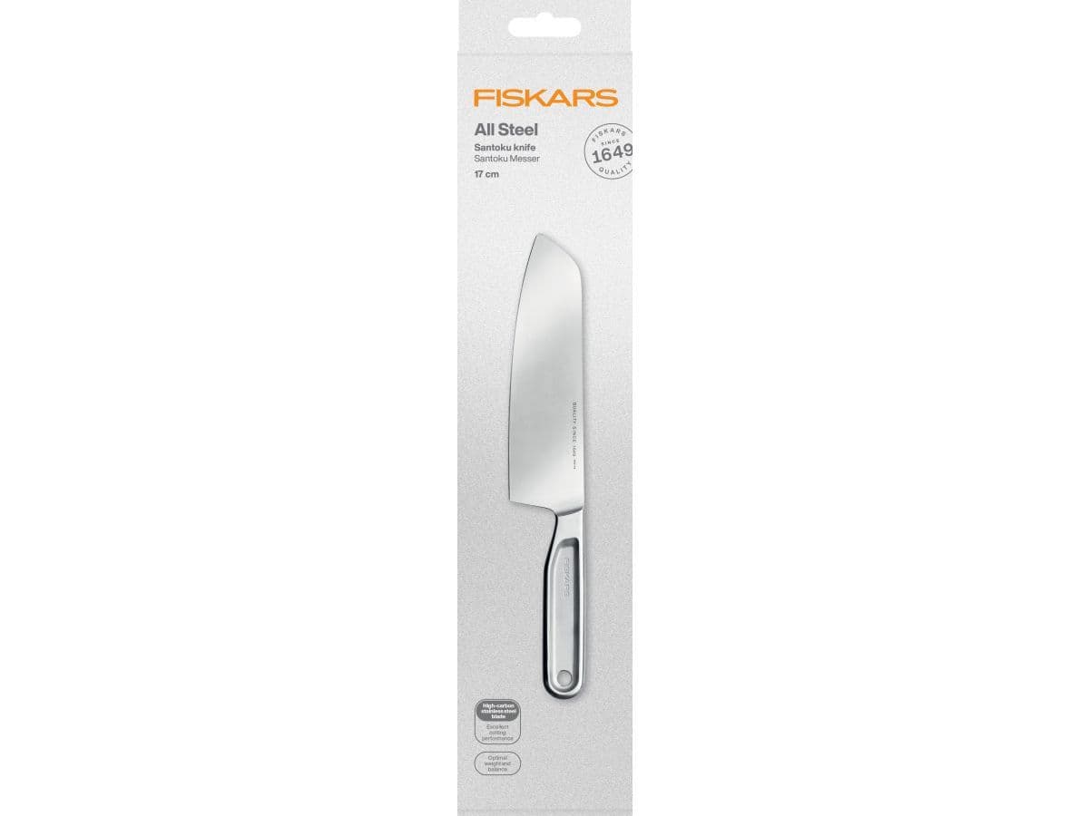 Нож сантоку  17см цельнометаллический All Steel Fiskars - изображение 3