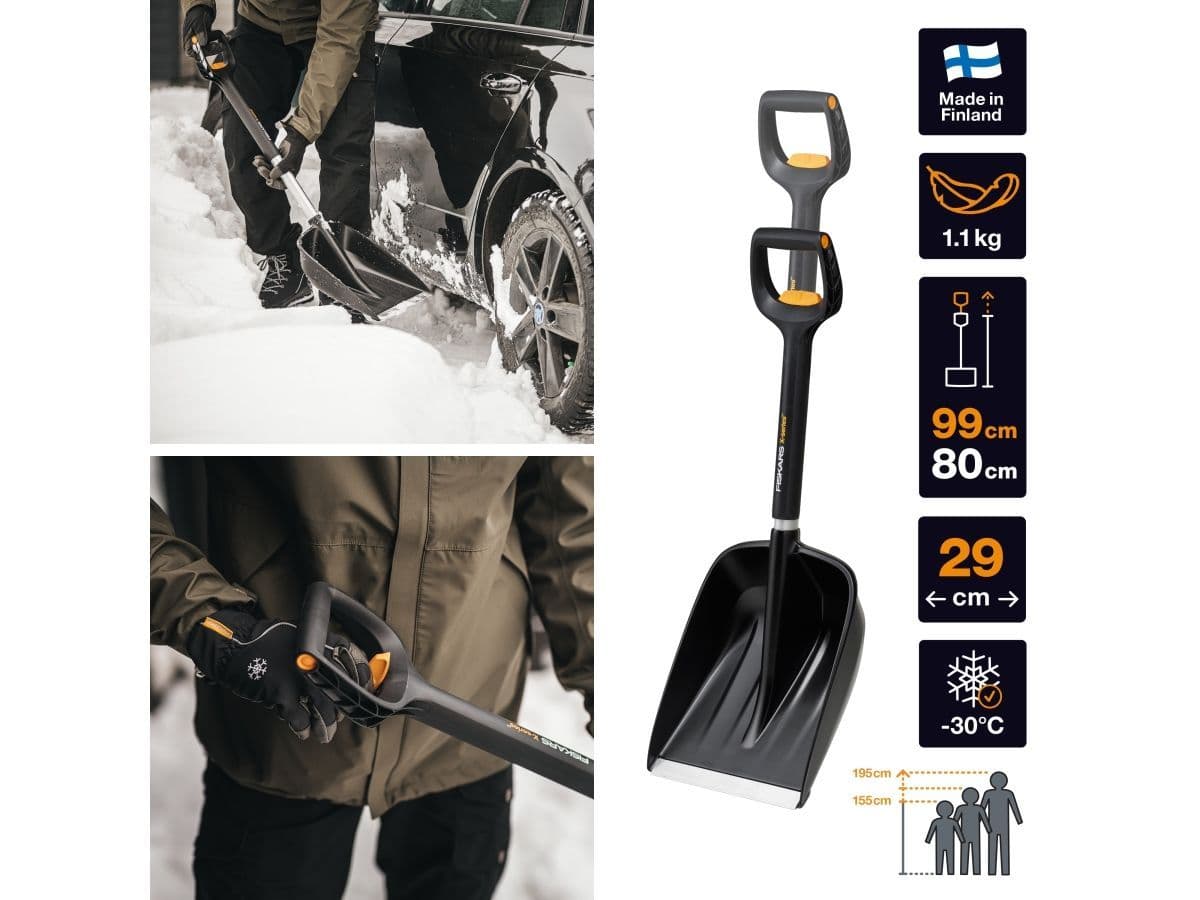 Лопата снеговая автомобильная телескопическая X-series FISKARS - изображение 4