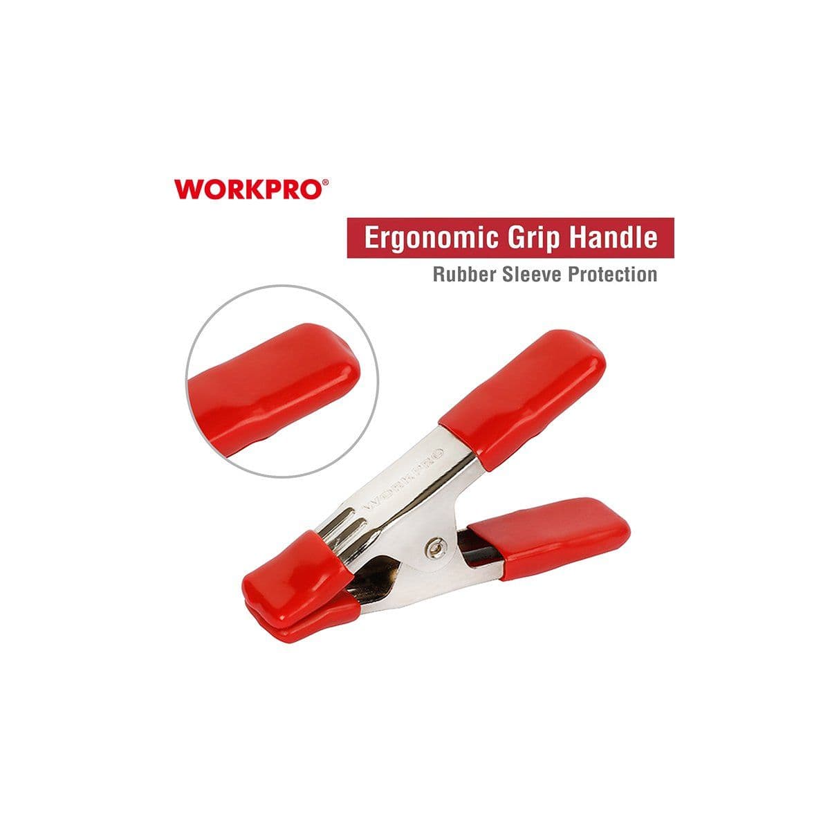 СТАЛЬНОЙ ПРУЖИННЫЙ ЗАЖИМ WORKPRO 25MM - изображение 4