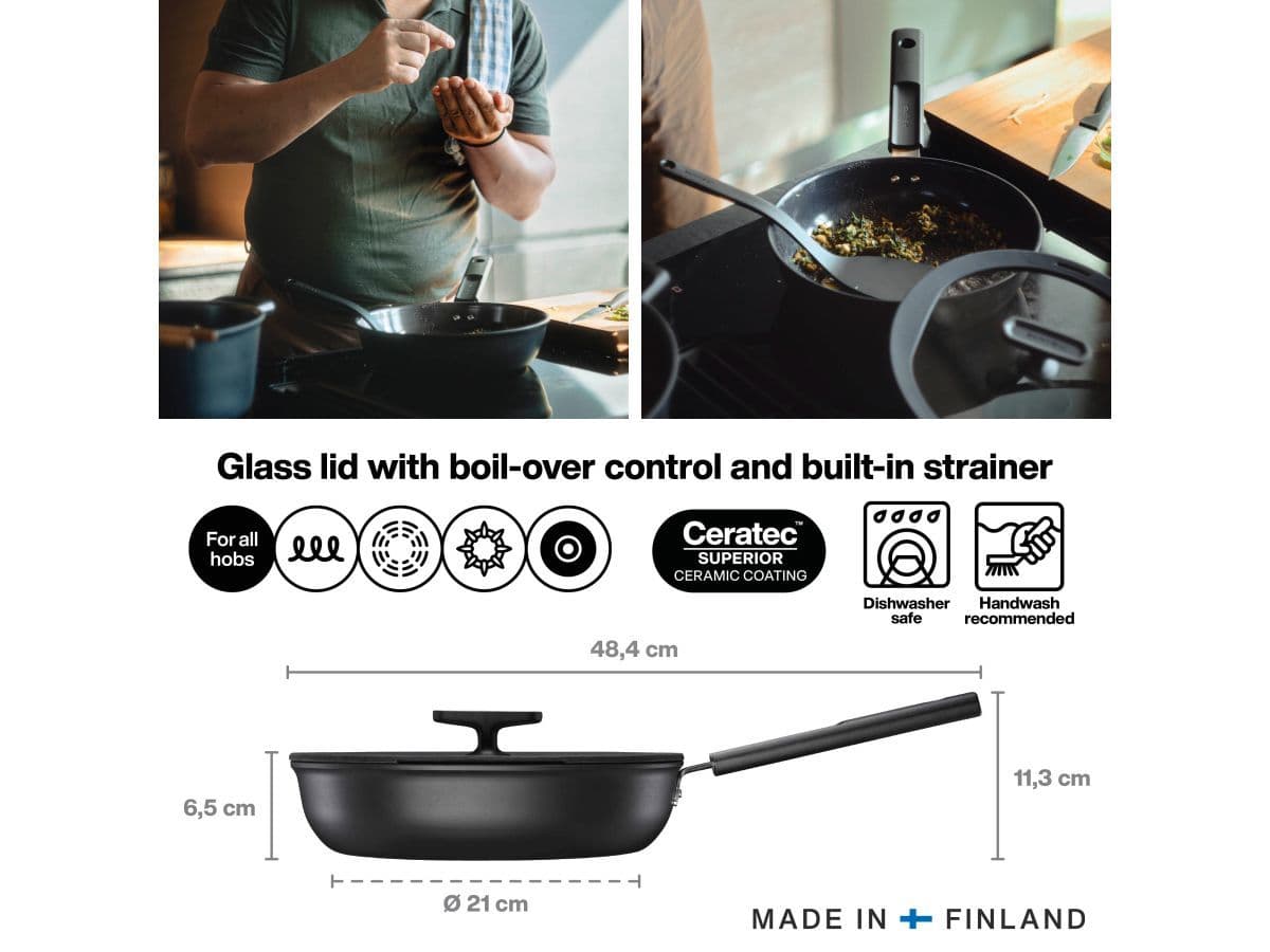 Сотейник с крышкой 26 см Hard Face FISKARS - изображение 4