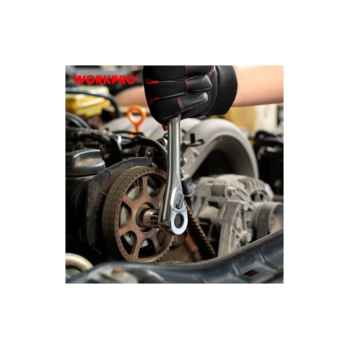 Набор головок 1/4", 3/8" и инструмента 63пр в кейсе - изображение 5