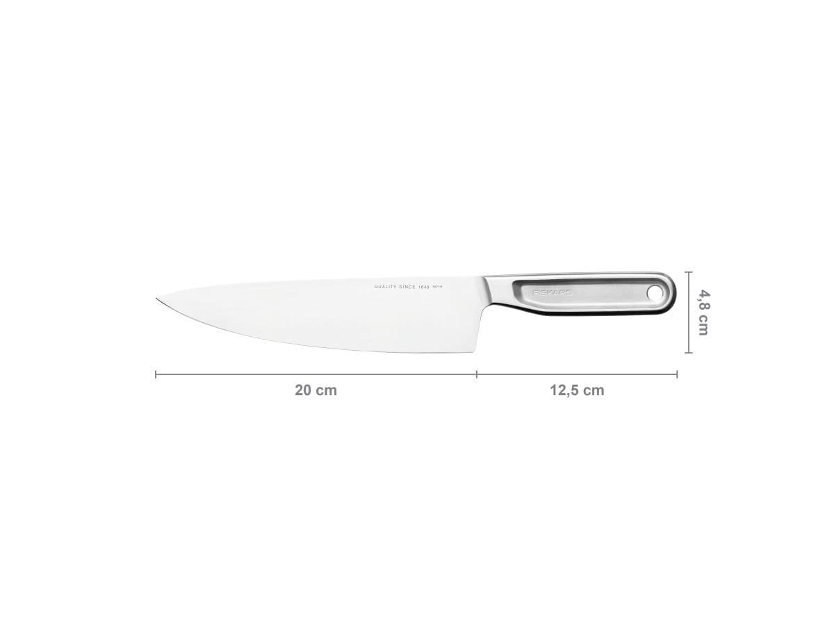 Нож поварской 20см цельнометаллический All Steel Fiskars - изображение 2