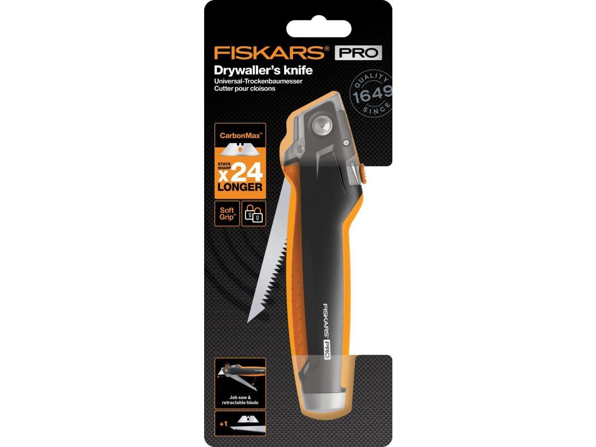 Нож для гипсокартона со сменным лезвием CarbonMax FISKARS - изображение 4