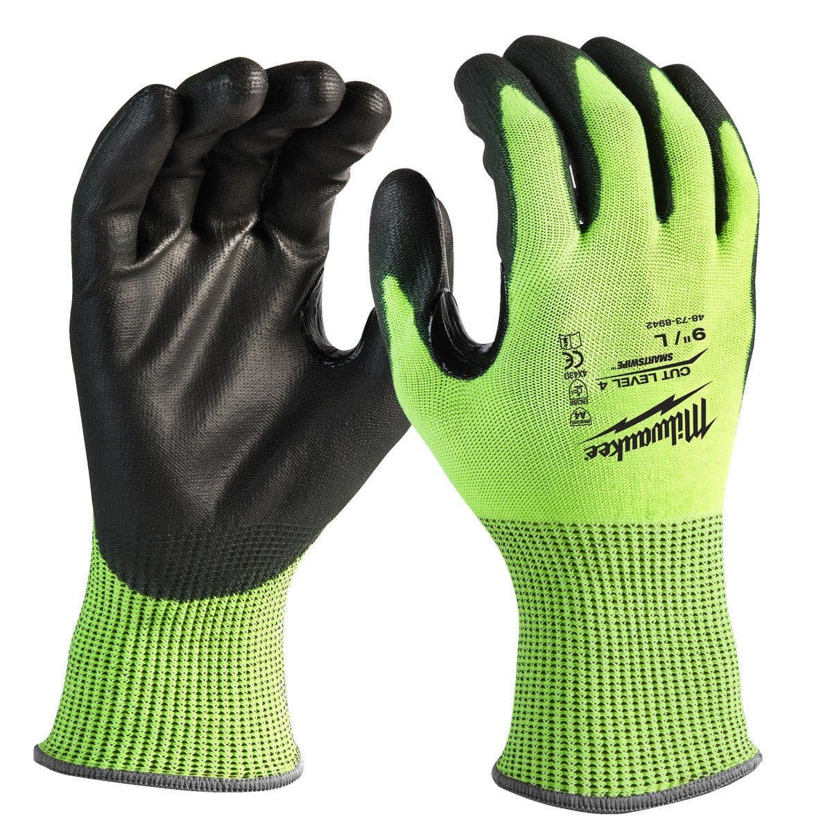 Перчатки защитные Hi-Vis Cut level (Хай Виз Кат Левел) 4/D, XXL/11 - изображение 1