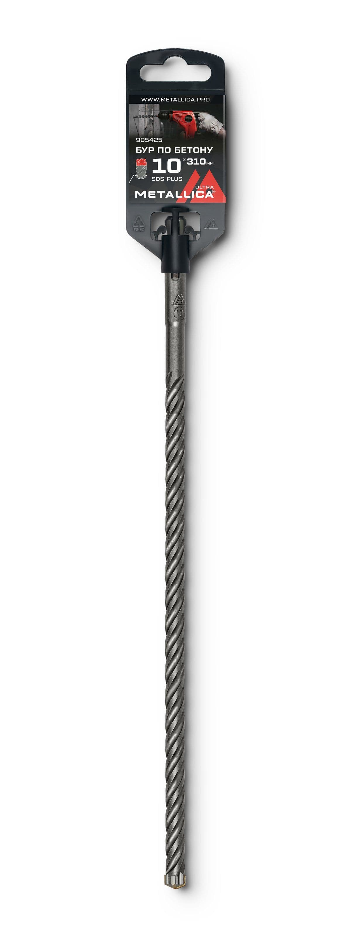 Бур по бетону SDS-plus METALLICA Ultra 10 х310/250 мм, Х-напайка, 4 спирали - изображение 1