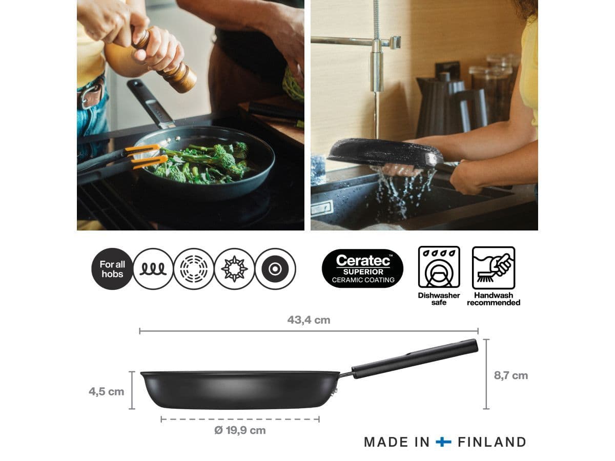 Сковорода ф 24 см Hard Face FISKARS - изображение 4