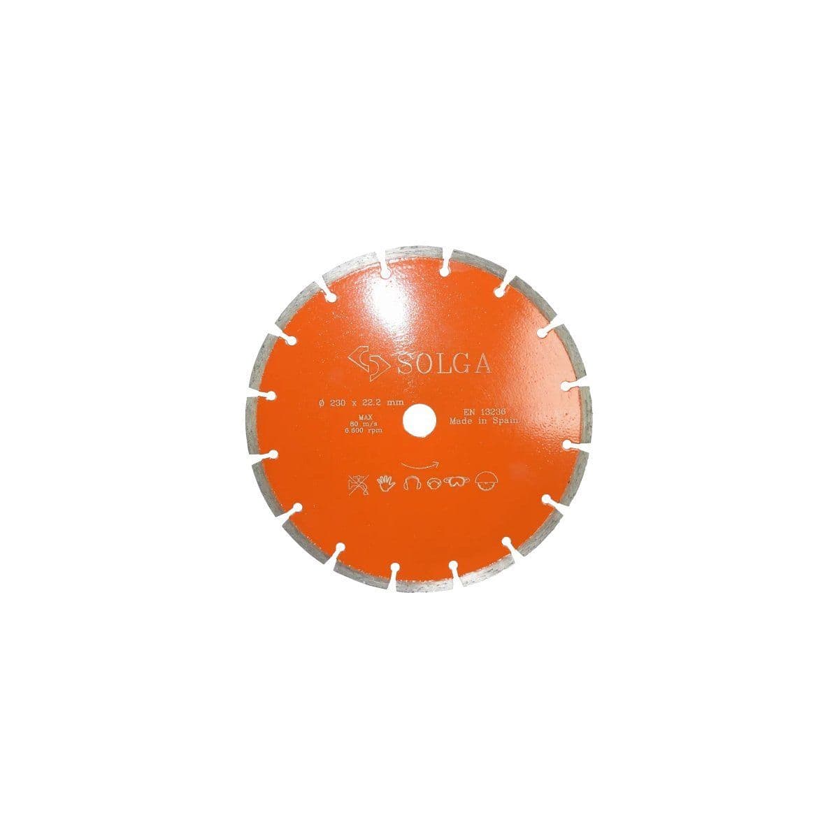 Диск алмазный СОЛГА ДИАМАНТ (Solga Diamant) БЕЙСИК (BASIC) сегментный по железобетону 230х22,23 мм (12803230) - изображение 1