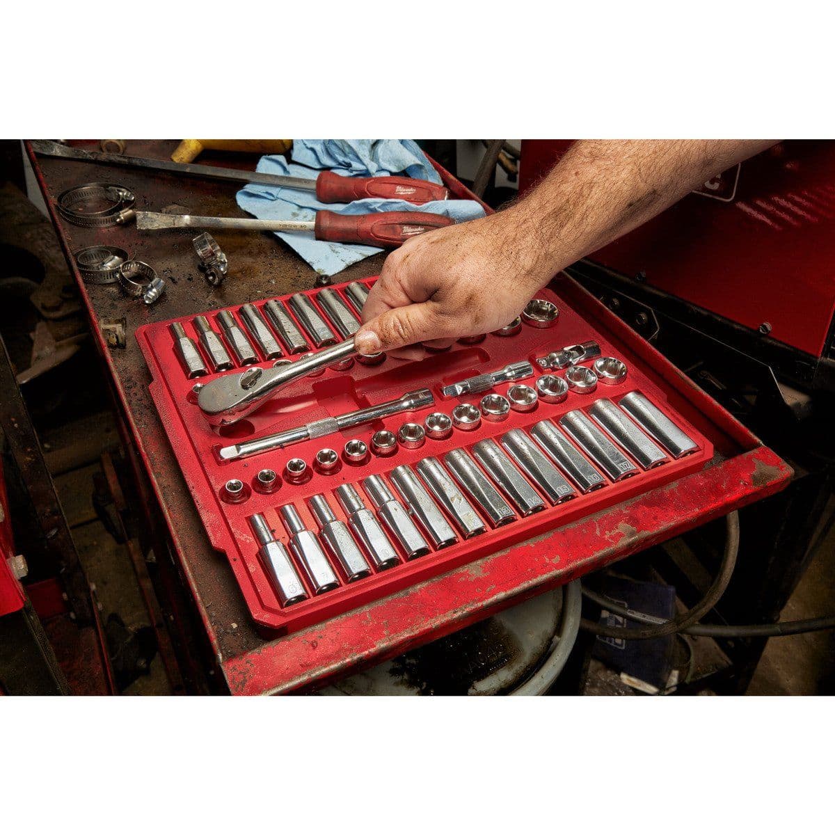 Набор головок 3/8 Drive 56 шт Ratchet + Socket Set SAE + Metric - изображение 8