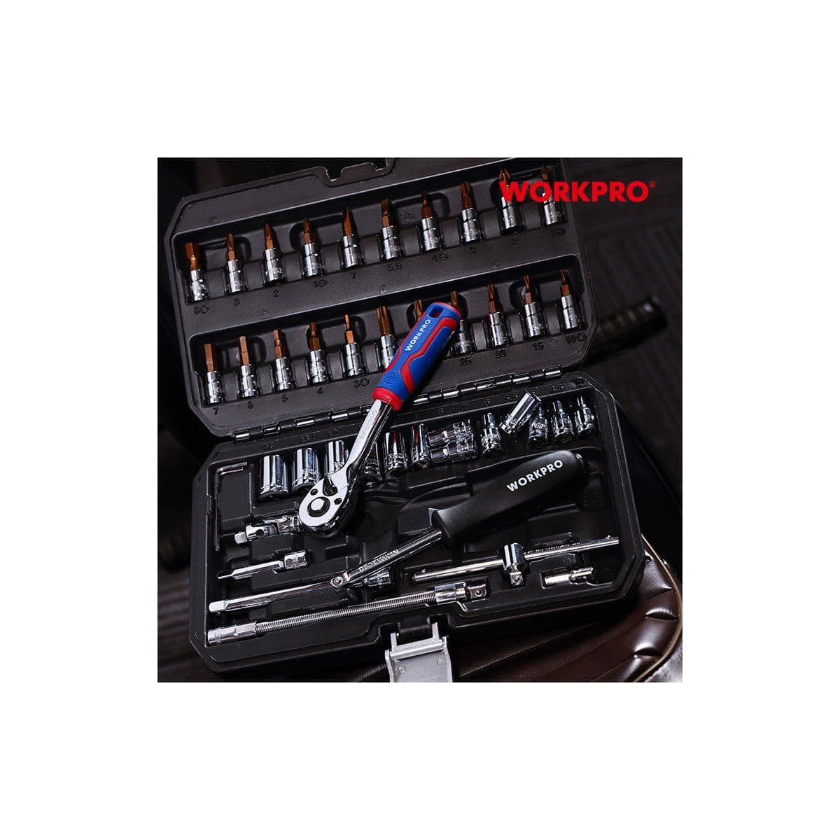 Набор головок 1/4" и инструмента 46пр в кейсе - изображение 16