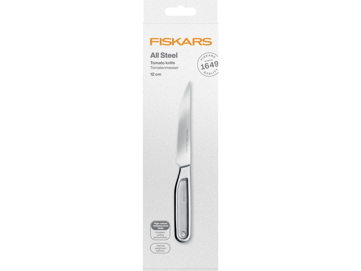 Нож для томатов 12 см цельнометаллический All Steel Fiskars - изображение 3