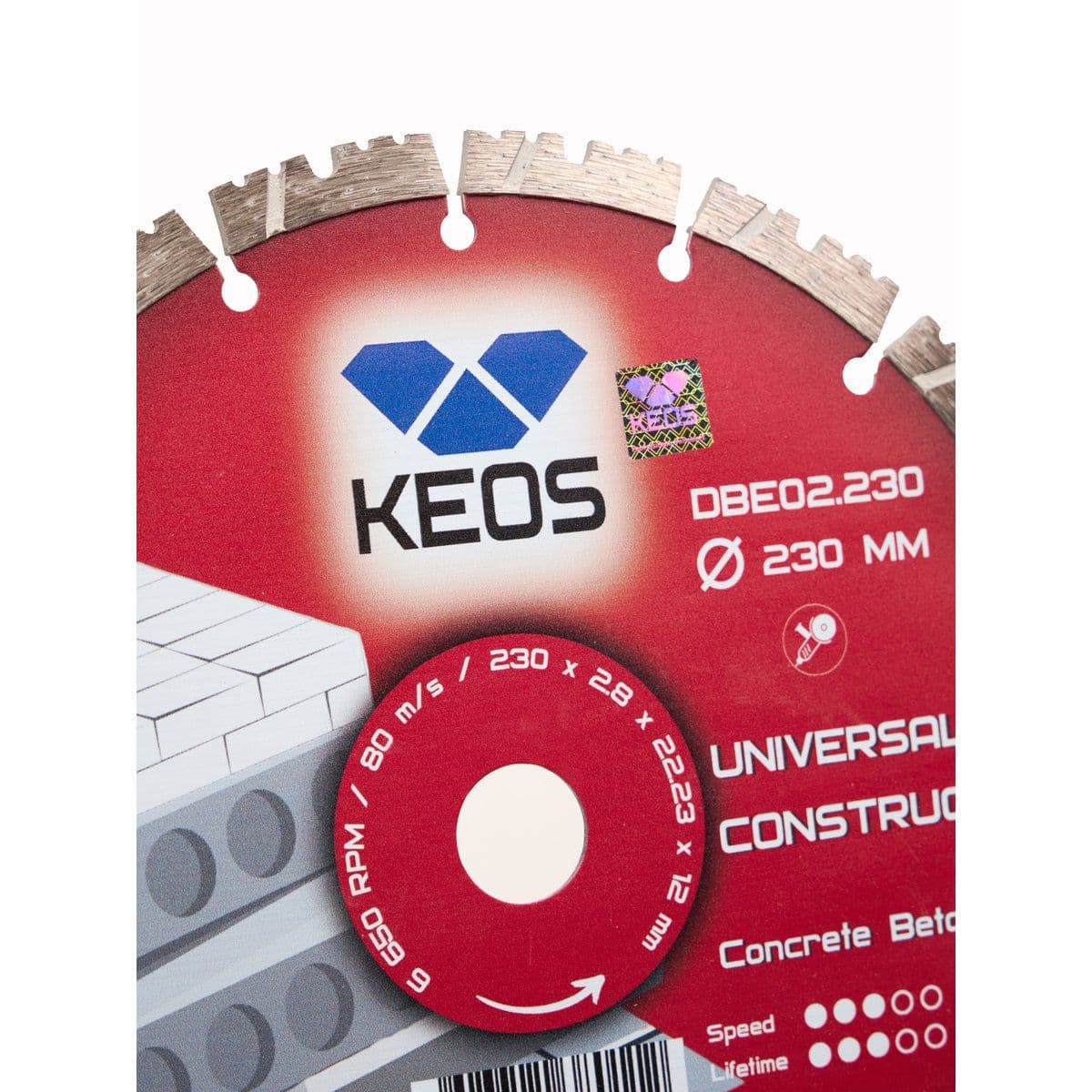 Диск алмазный KEOS ЭКО (ECO) сегментный по бетону 230х22,23 мм (DBE02.230) - изображение 8