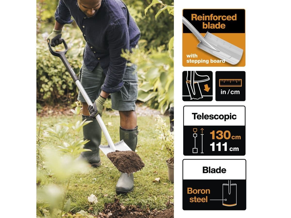 Лопата штыковая телескопическая прямая Xact FISKARS - изображение 13