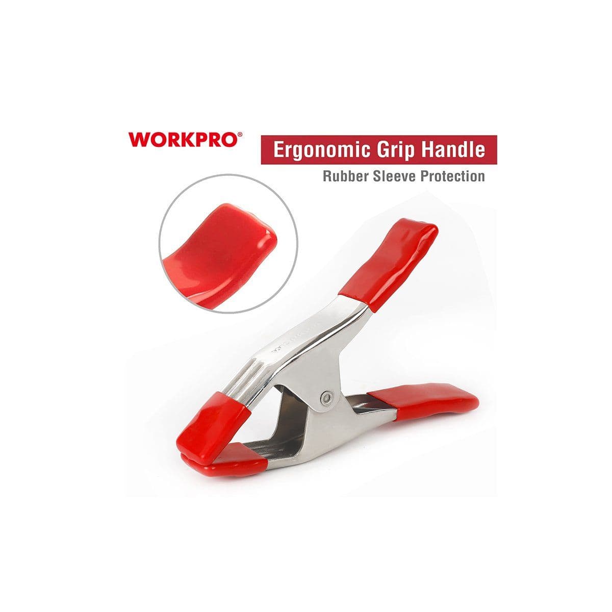 СТАЛЬНОЙ ПРУЖИННЫЙ ЗАЖИМ WORKPRO0 50MM - изображение 3