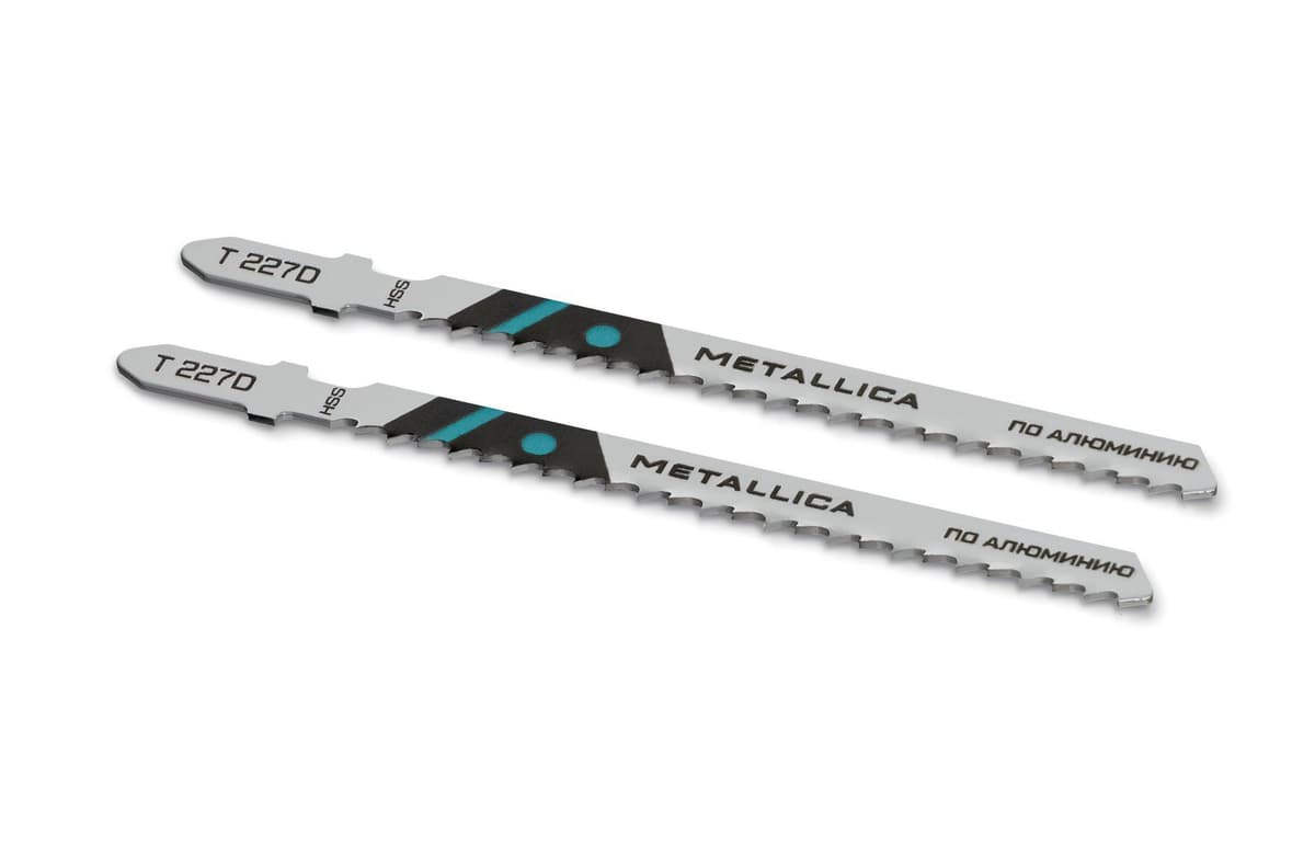 Пилки д/лобзика METALLICA Optima T227D, 100/75мм шаг 3мм, HSS крив. рез, по алюминию 2шт - изображение 2