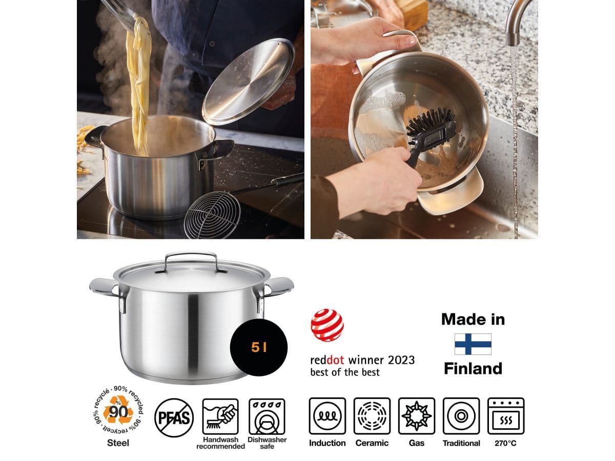 Кастрюля 5л All Steel Fiskars - изображение 11