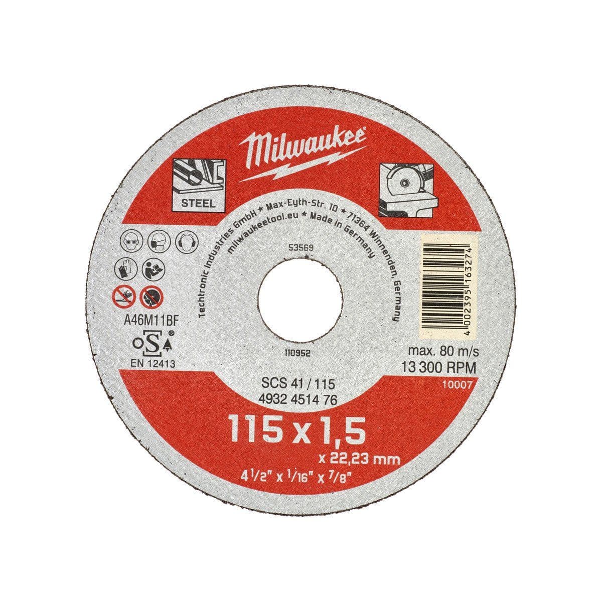 Диск SCS 41 / 115 x 1.5 x 22 мм - 1 шт - изображение 1