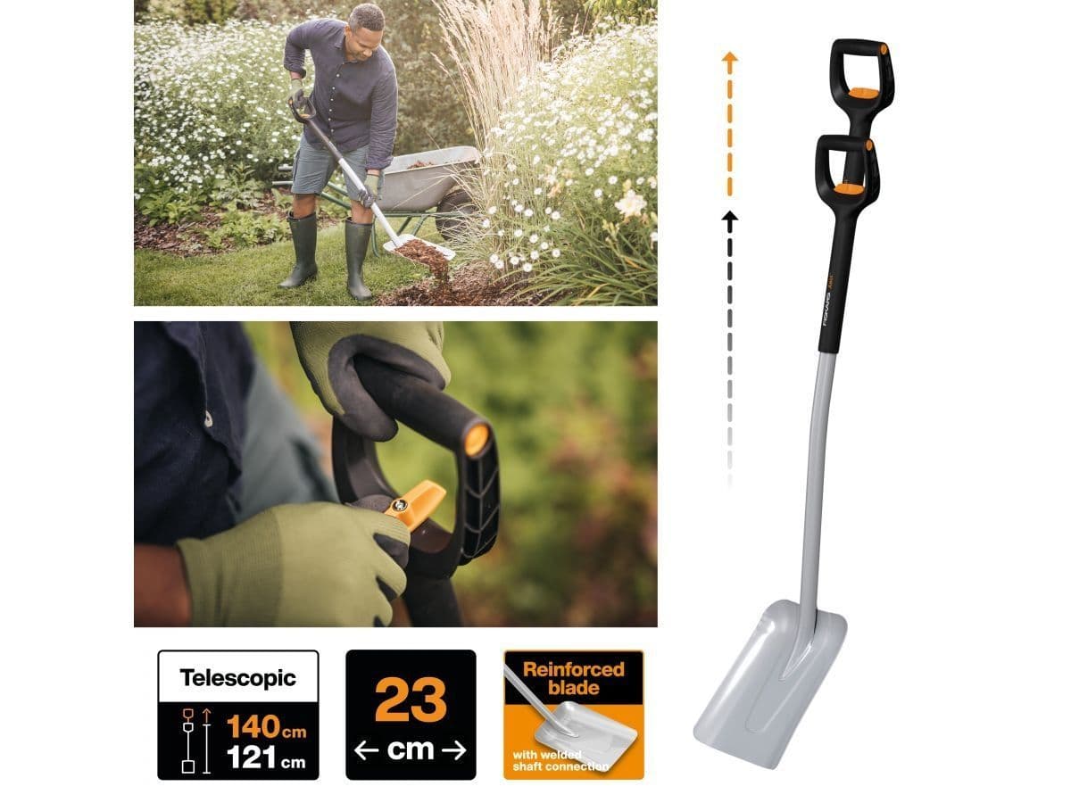 Лопата совковая телескопическая Xact FISKARS - изображение 6