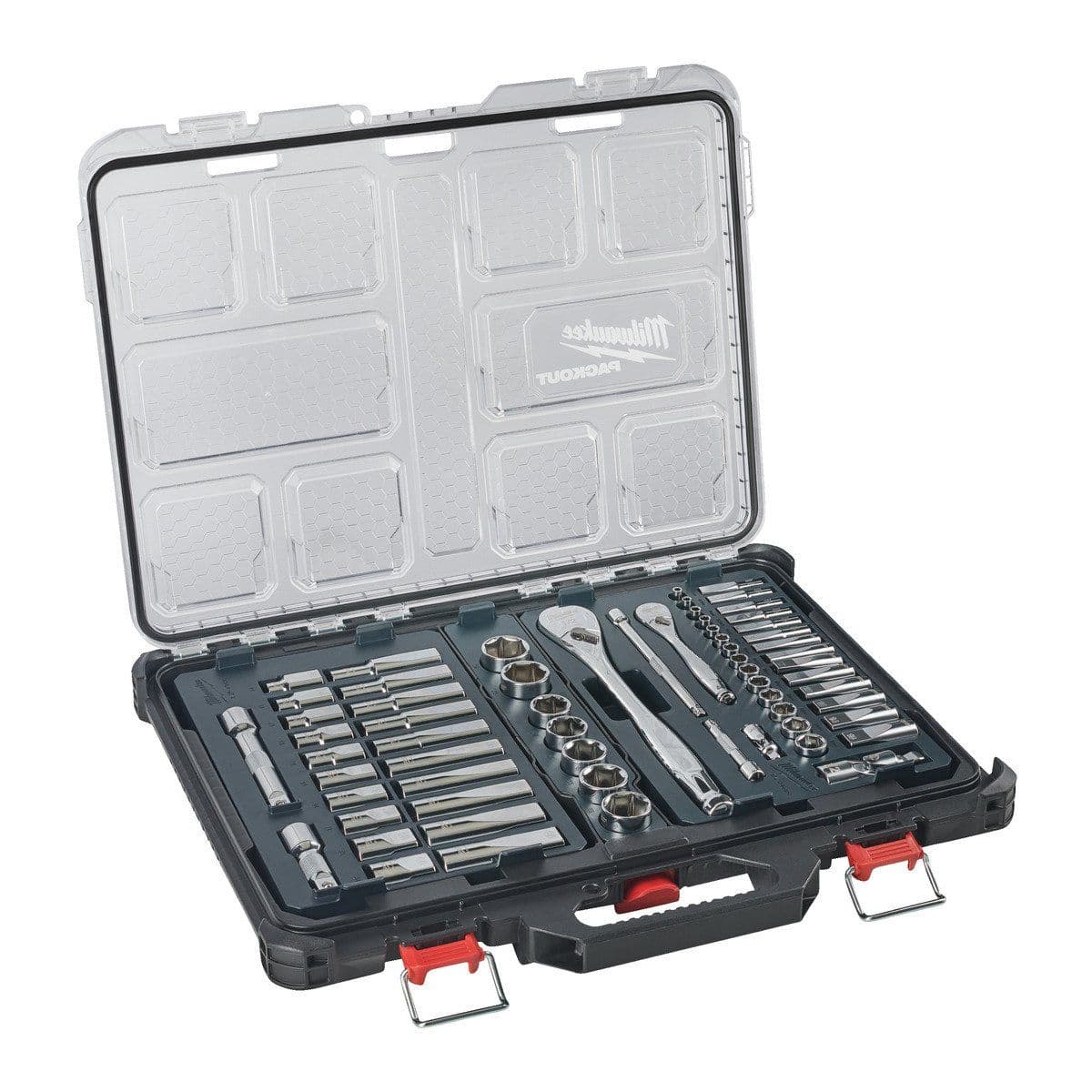 Головки 1/2" и 1/4" с воротками с трещоткой набор 63ед. в органайзере PACKOUT™ - изображение 3