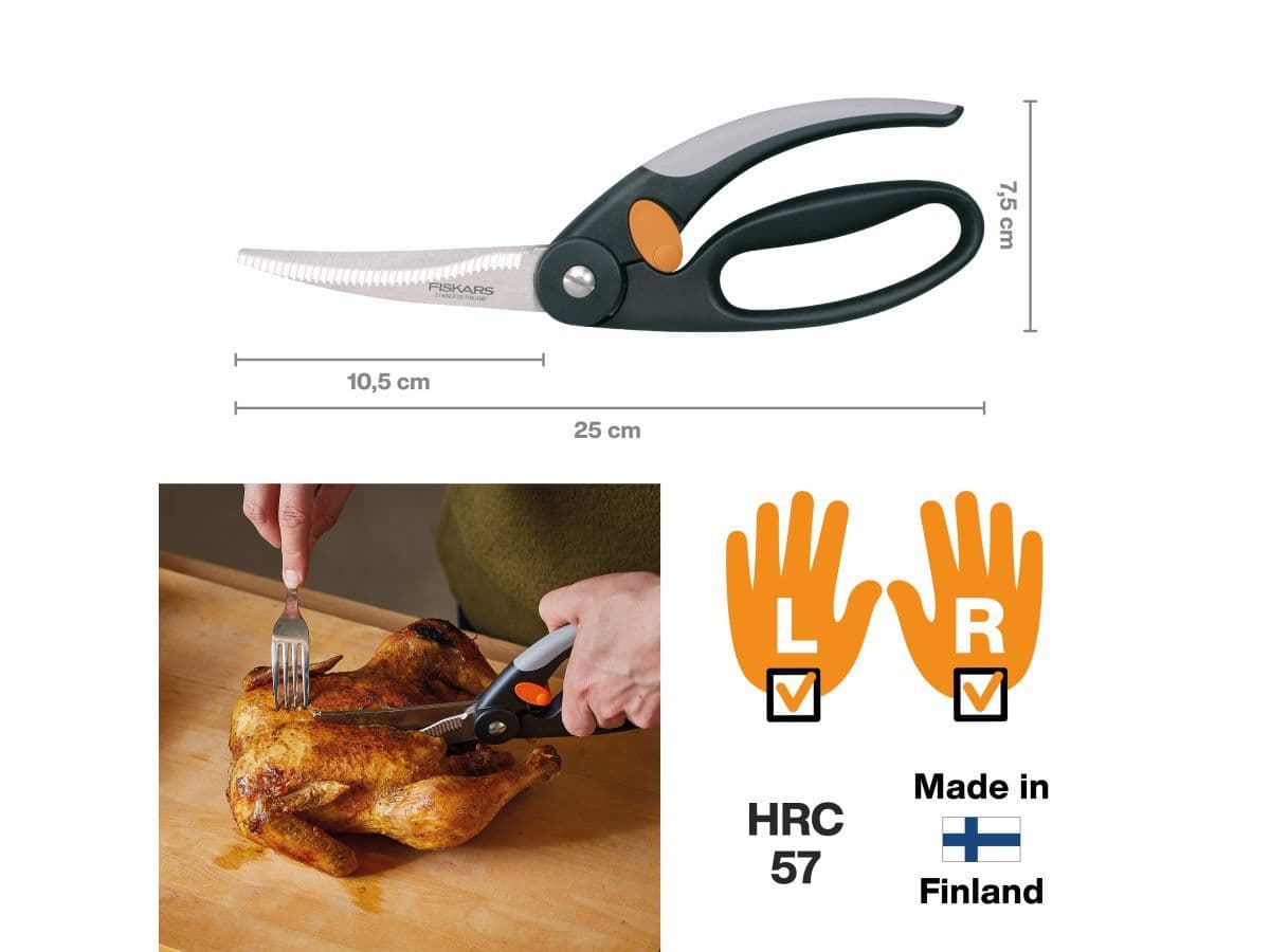 Ножницы кухонные 25 см для птицы FF Fiskars - изображение 5